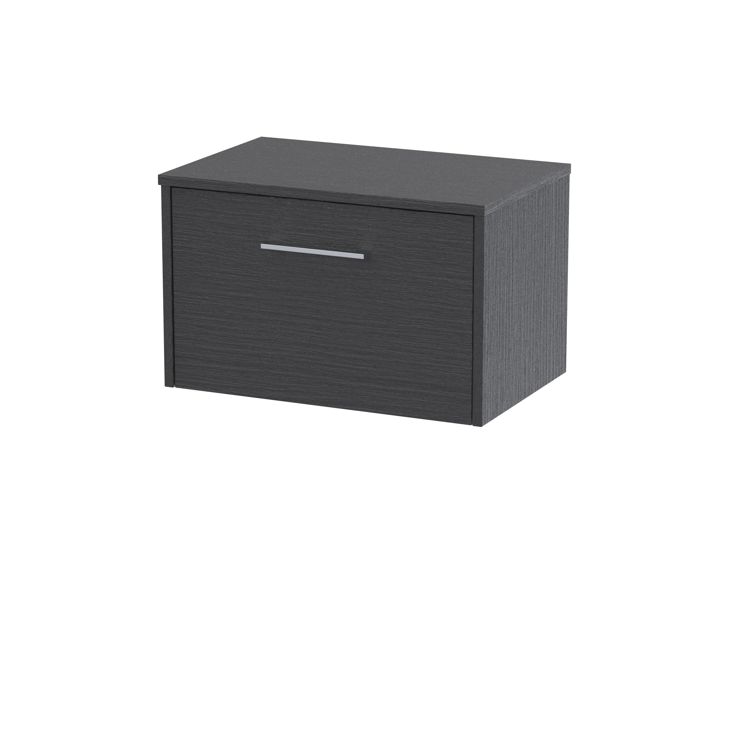 Hudson Reed Juno Graphite Grey Woodgrain 600mm Wall Hung Vanity Unit and Worktop JNU2222W