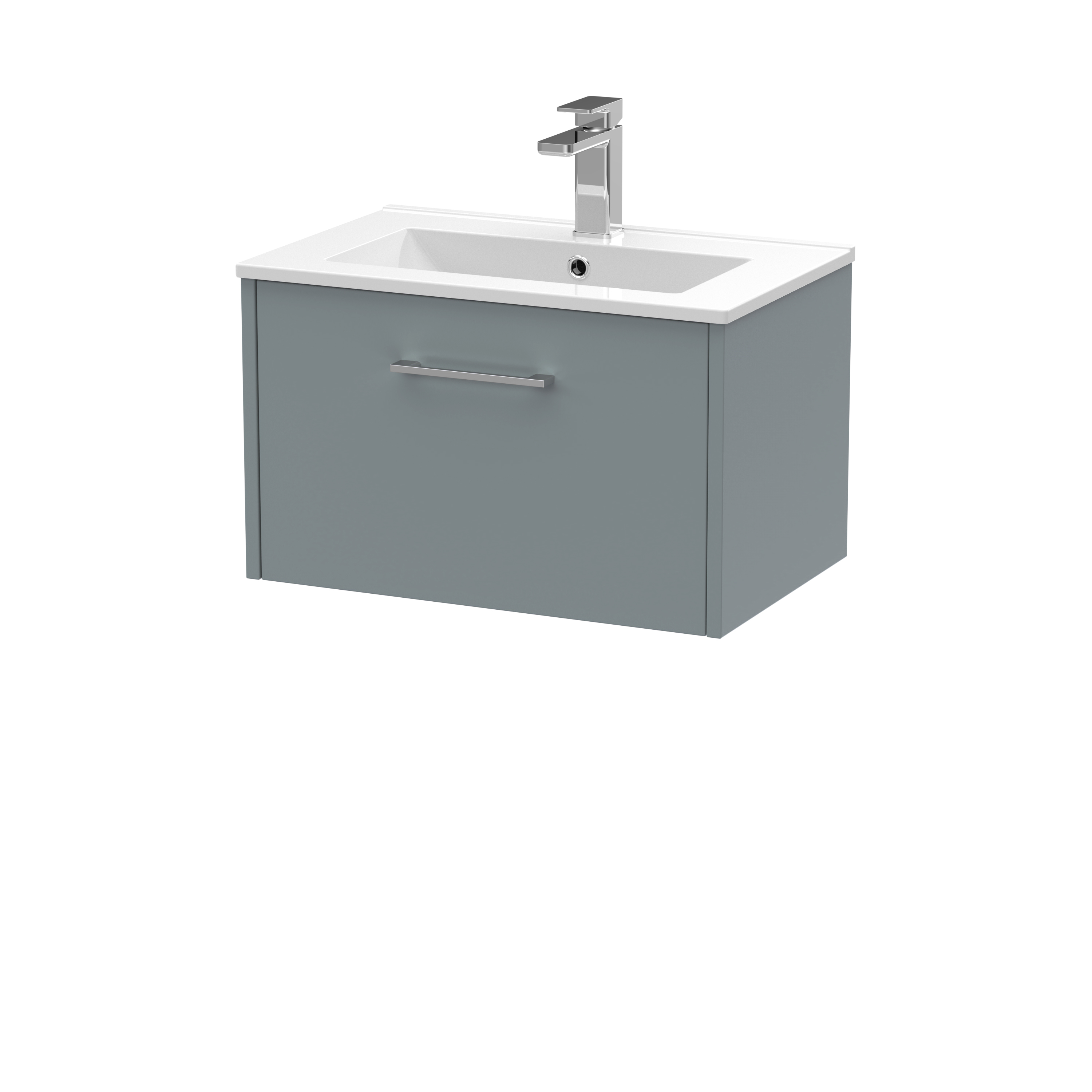 Hudson Reed Juno Coastal Grey 600mm Wall Hung Vanity Unit and Minimalist Basin JNU2322B