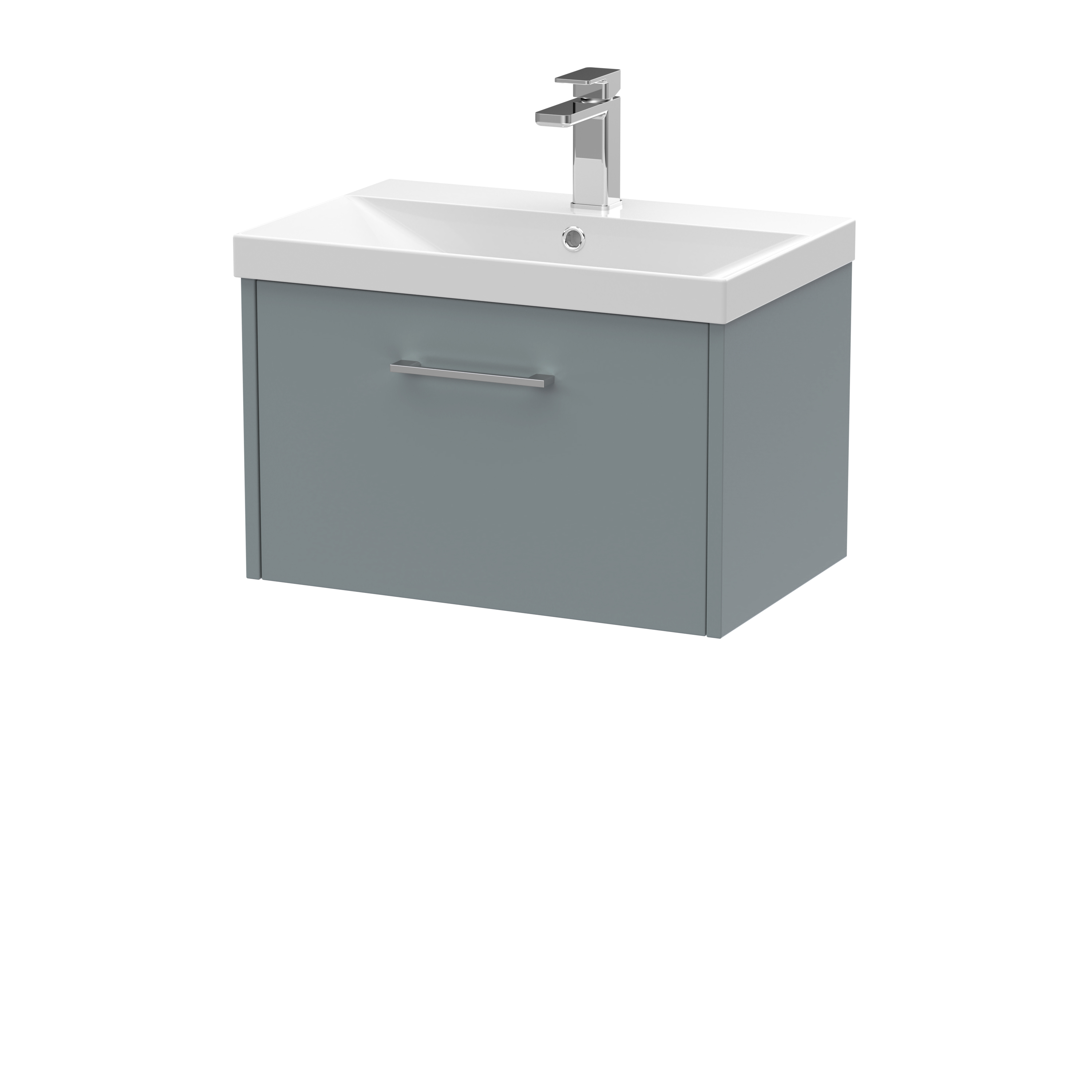 Hudson Reed Juno Coastal Grey 600mm Wall Hung Vanity Unit and Thin Edge Basin JNU2322D