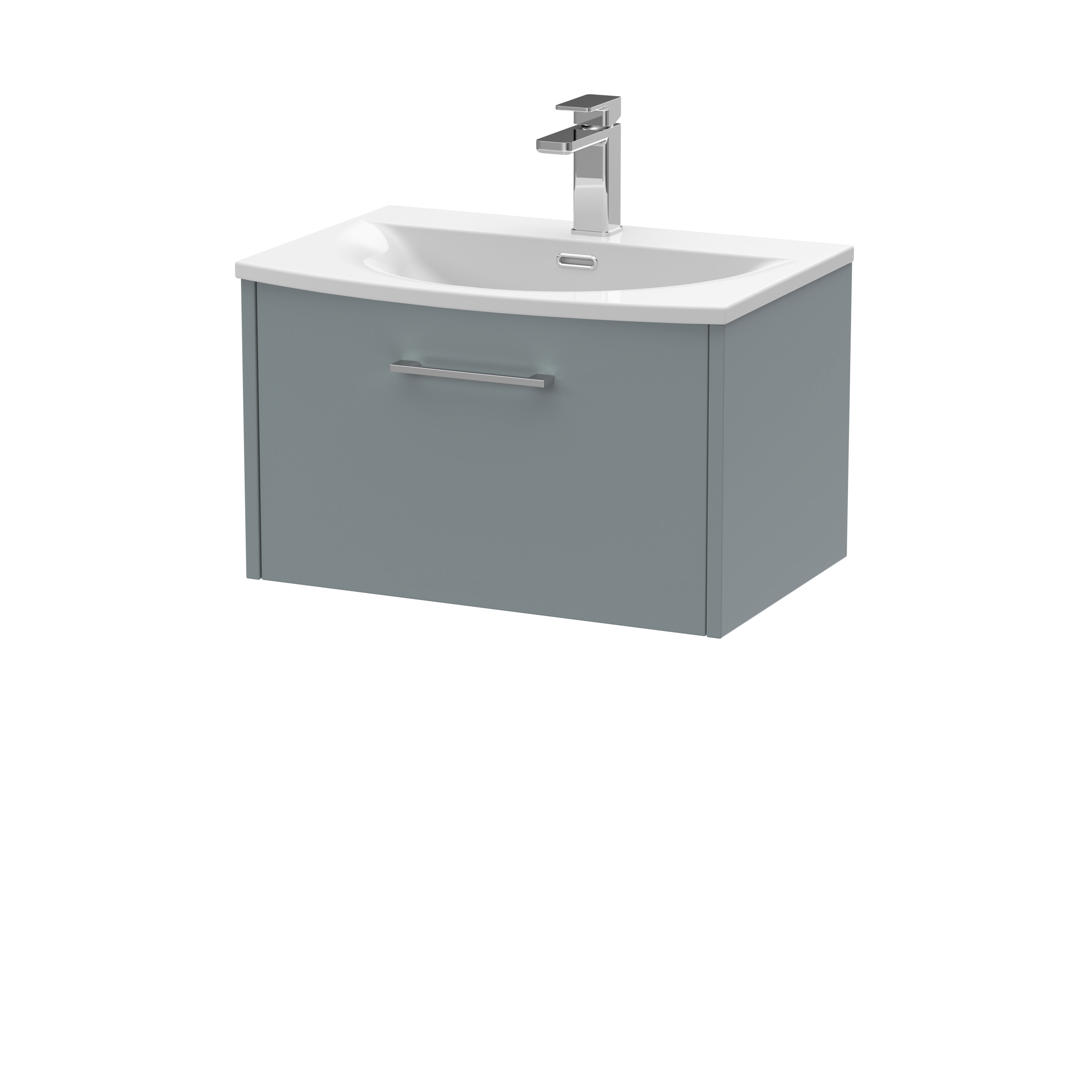 Hudson Reed Juno Coastal Grey 600mm Wall Hung Vanity Unit and Curved Ceramic Basin JNU2322G