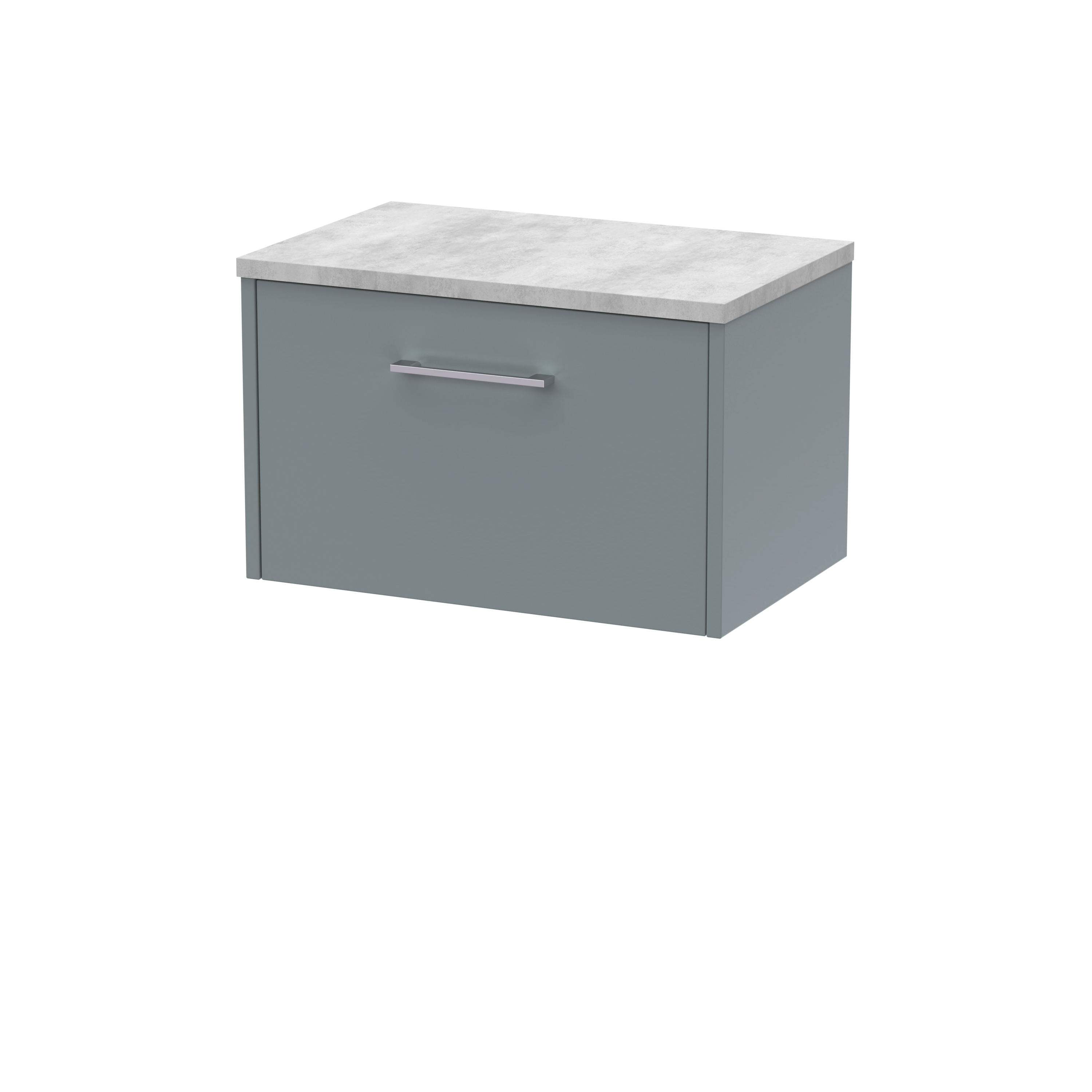 Hudson Reed Juno Coastal Grey 600mm Wall Hung Vanity Unit and Laminate Top JNU2322LBG