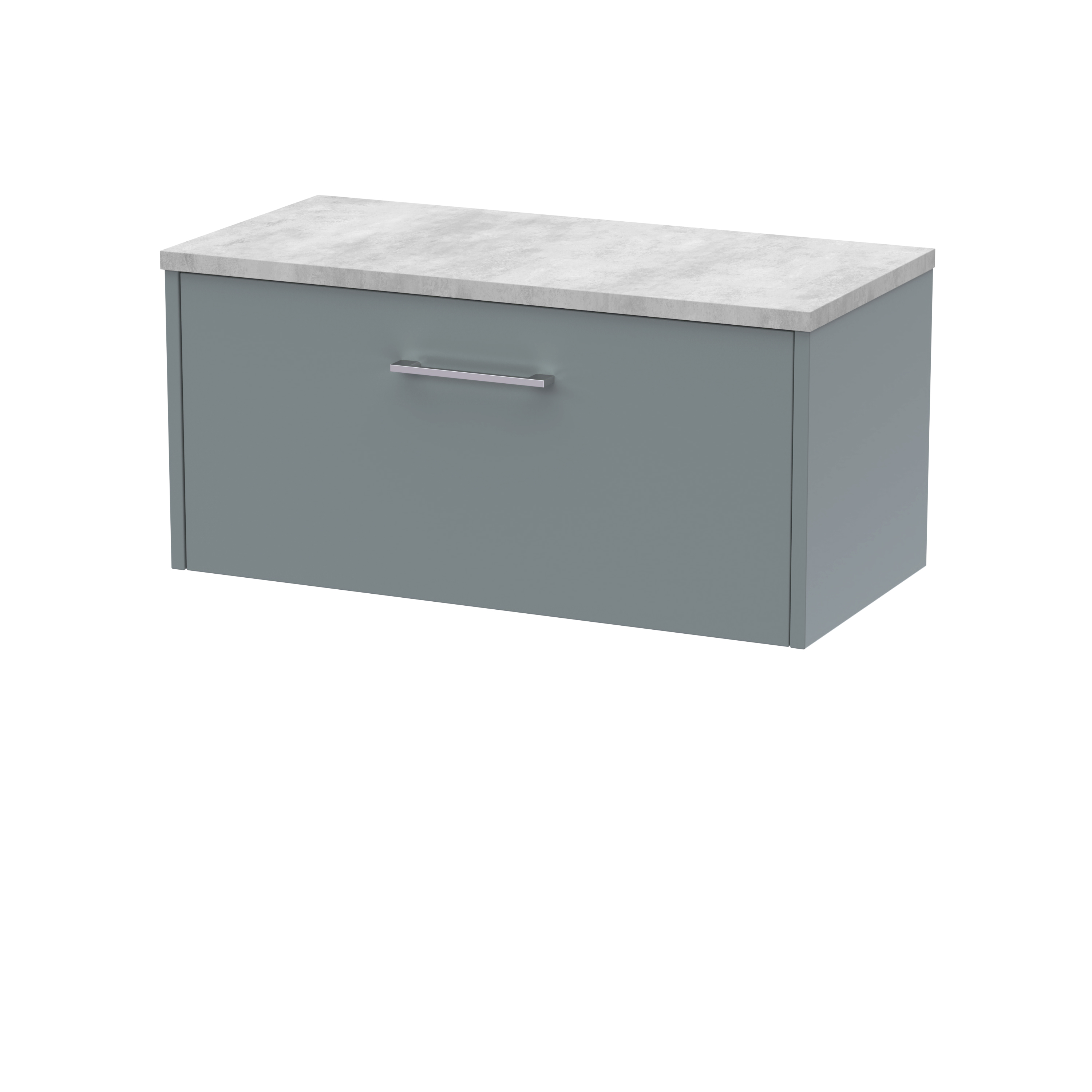Hudson Reed Juno Coastal Grey 800mm Wall Hung Vanity Unit and Laminate Top JNU2325LBG