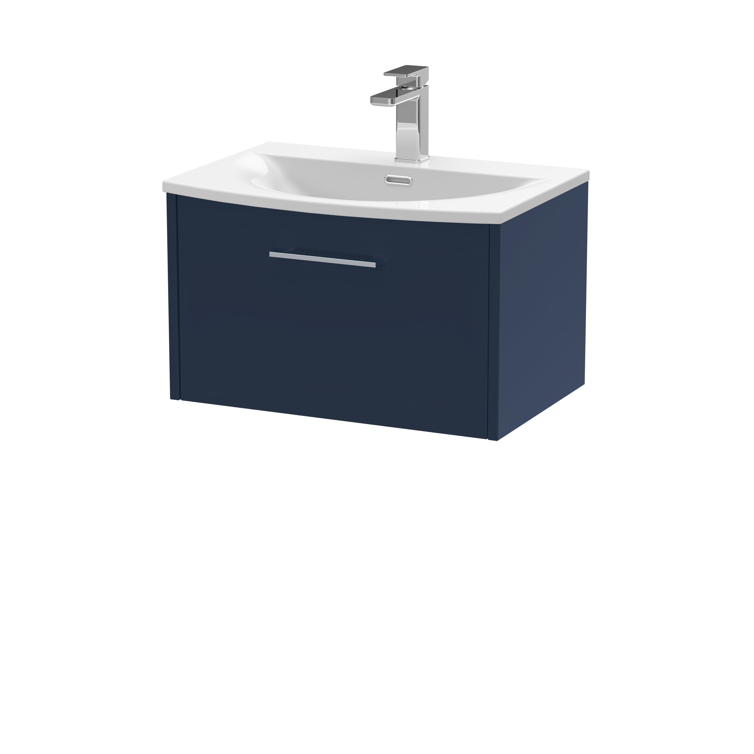 Hudson Reed Juno Midnight Blue 600mm Wall Hung Vanity Unit and Curved Ceramic Basin JNU2922G