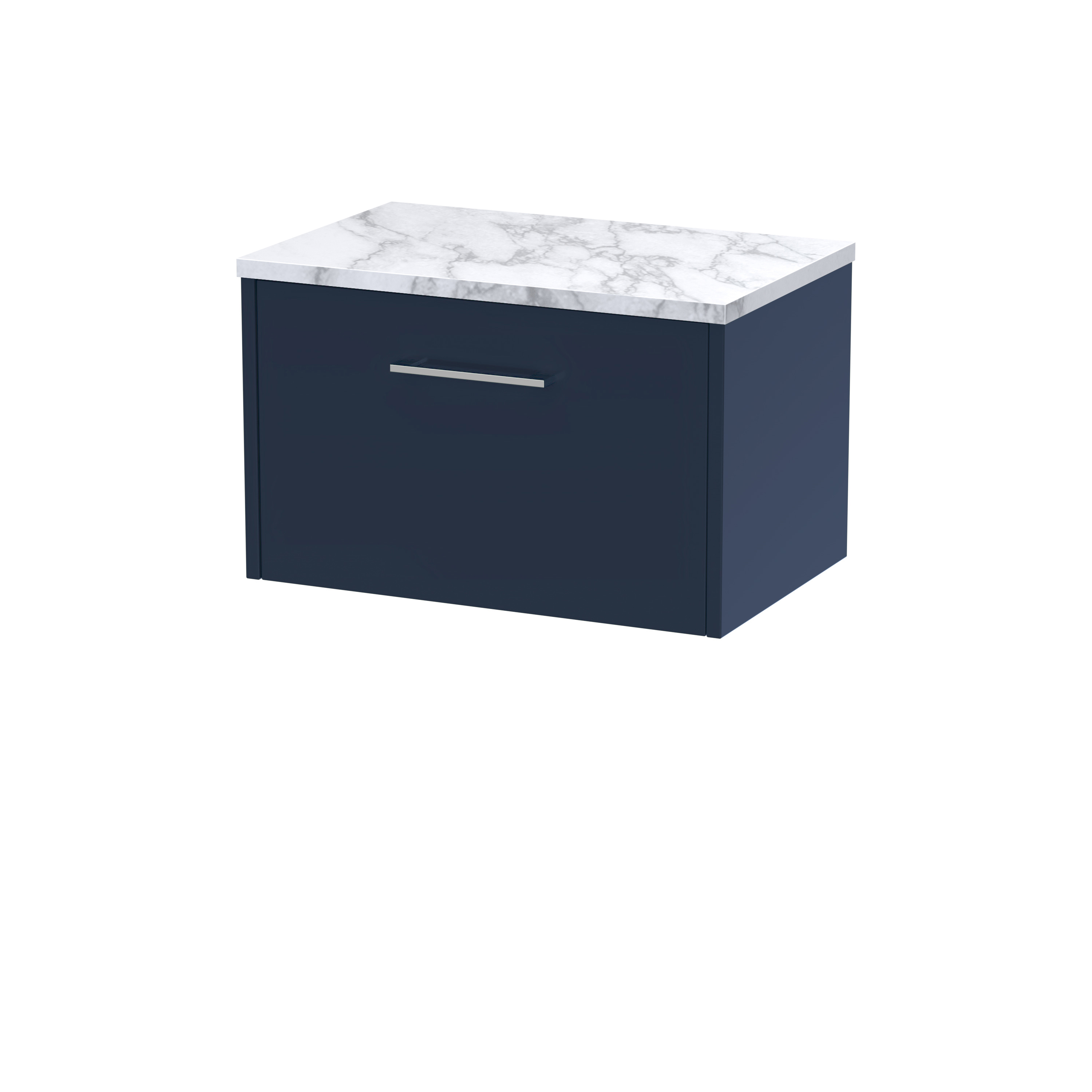 Hudson Reed Juno Midnight Blue 600 Wall Hung Vanity Unit and Laminate Worktop JNU2922LCM