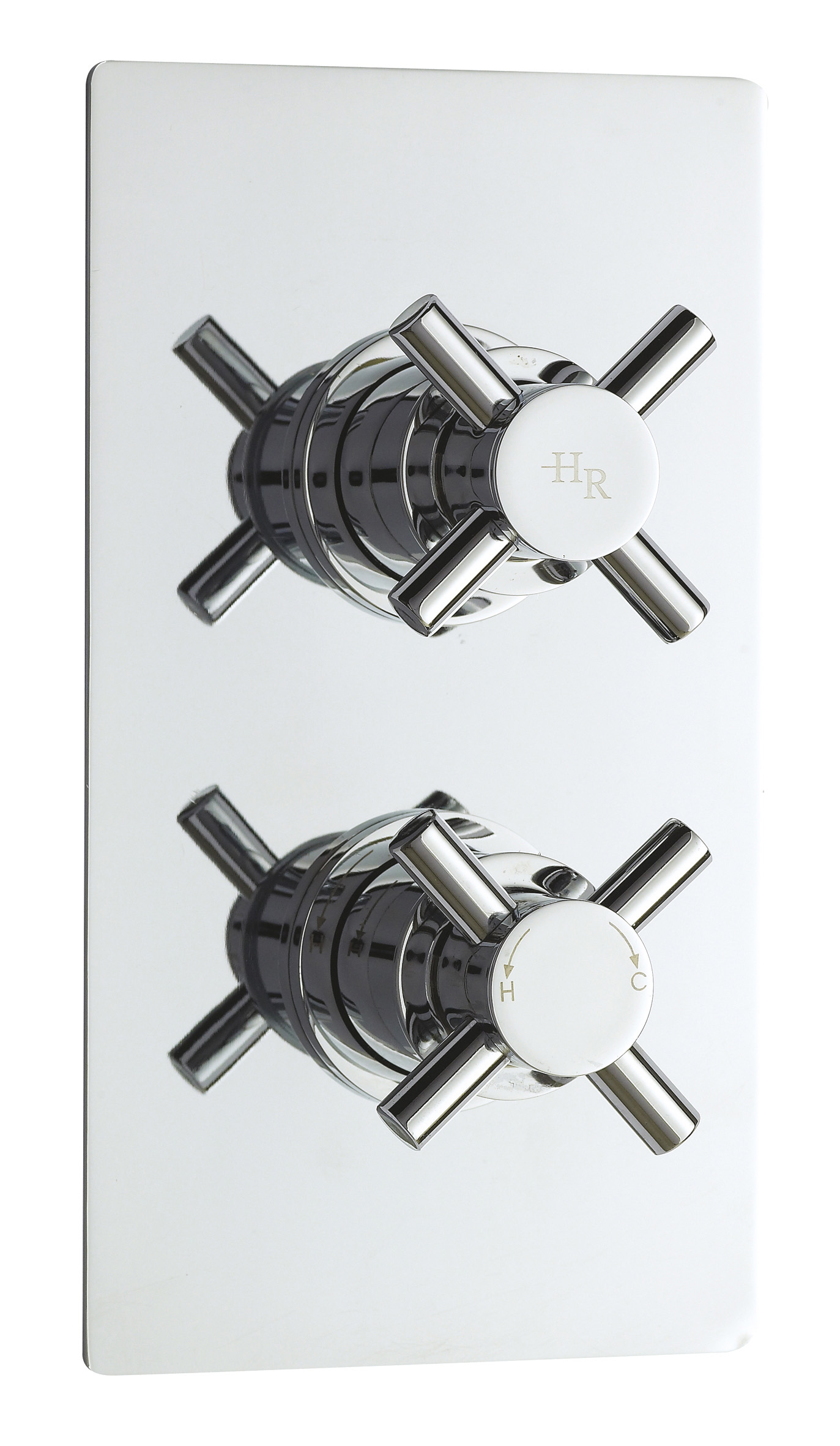 Hudson Reed Tec Crosshead Chrome 1 Outlet Twin Thermostatic Shower Valve KRI3210