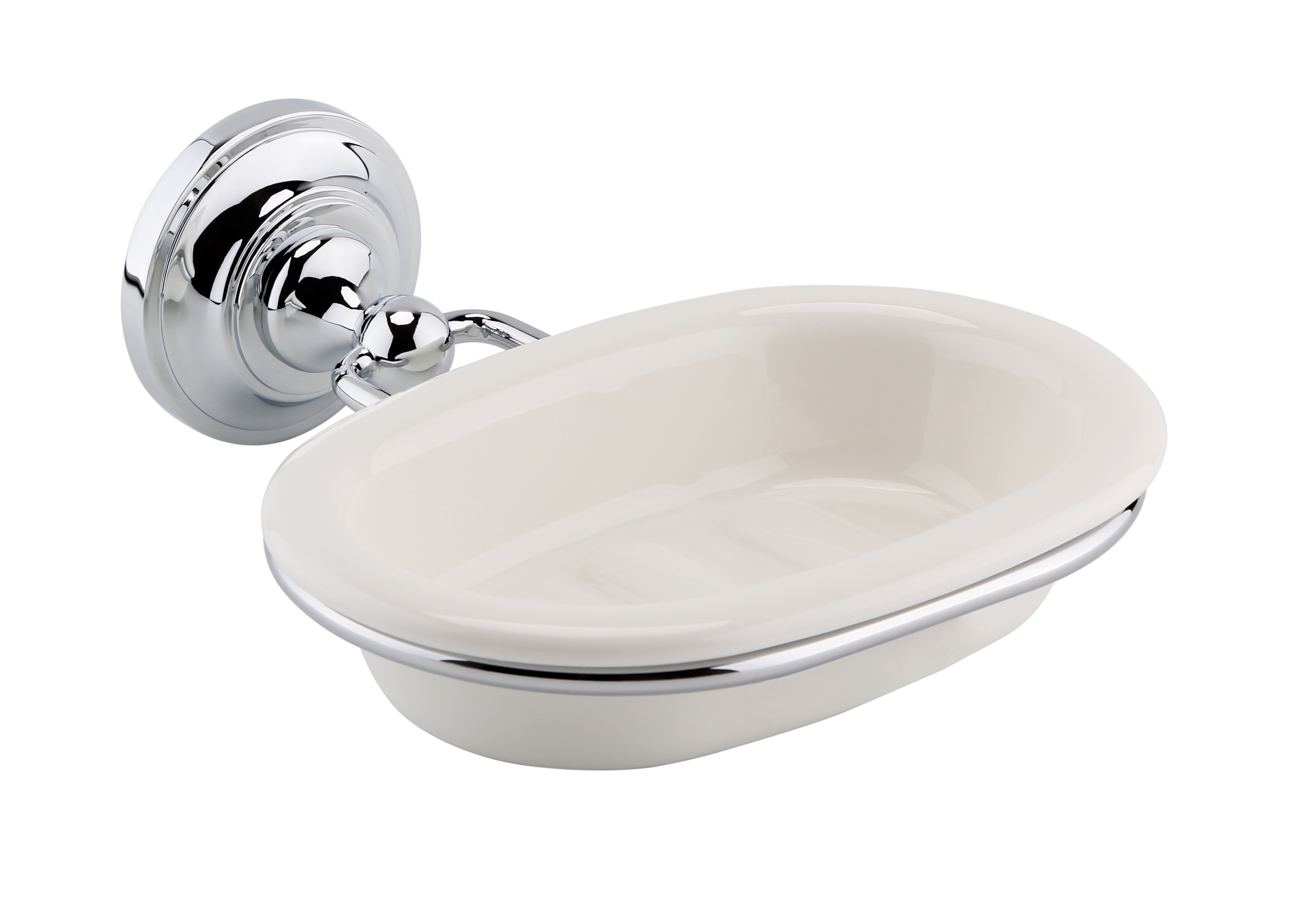 Hudson Reed Nuie Chrome white Soap Dish LH303