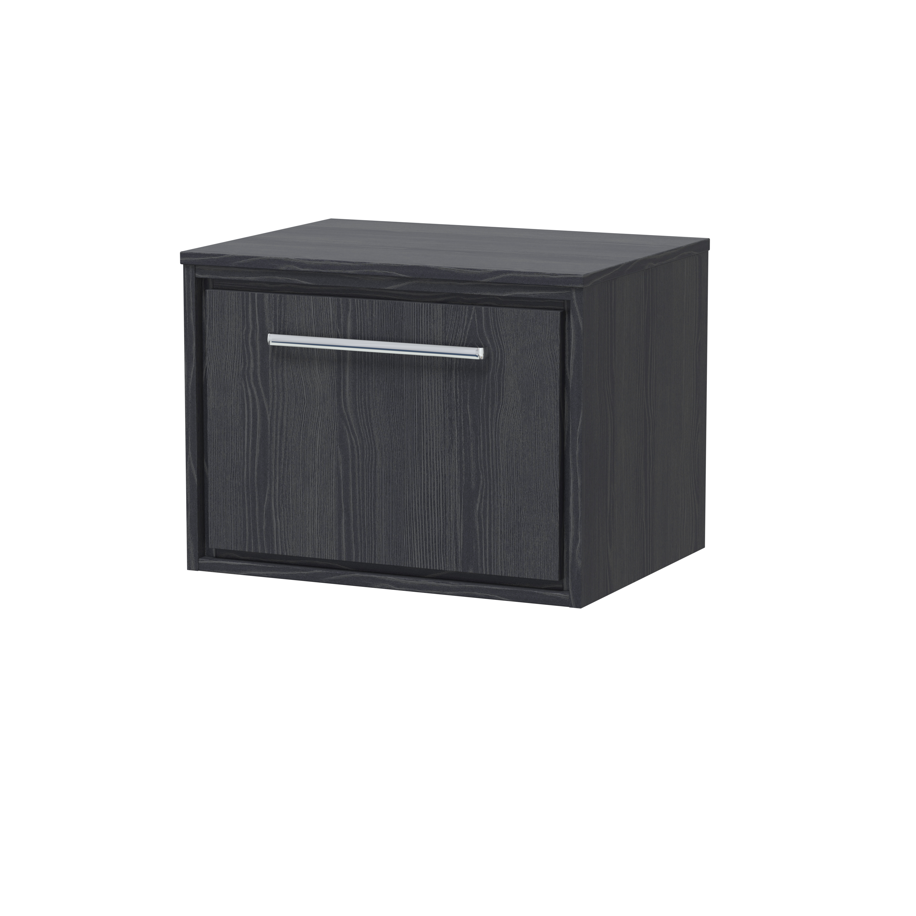Hudson Reed Lille Graphite Grey Woodgrain 600mm Wall Hung Vanity with Worktop LIL2222W
