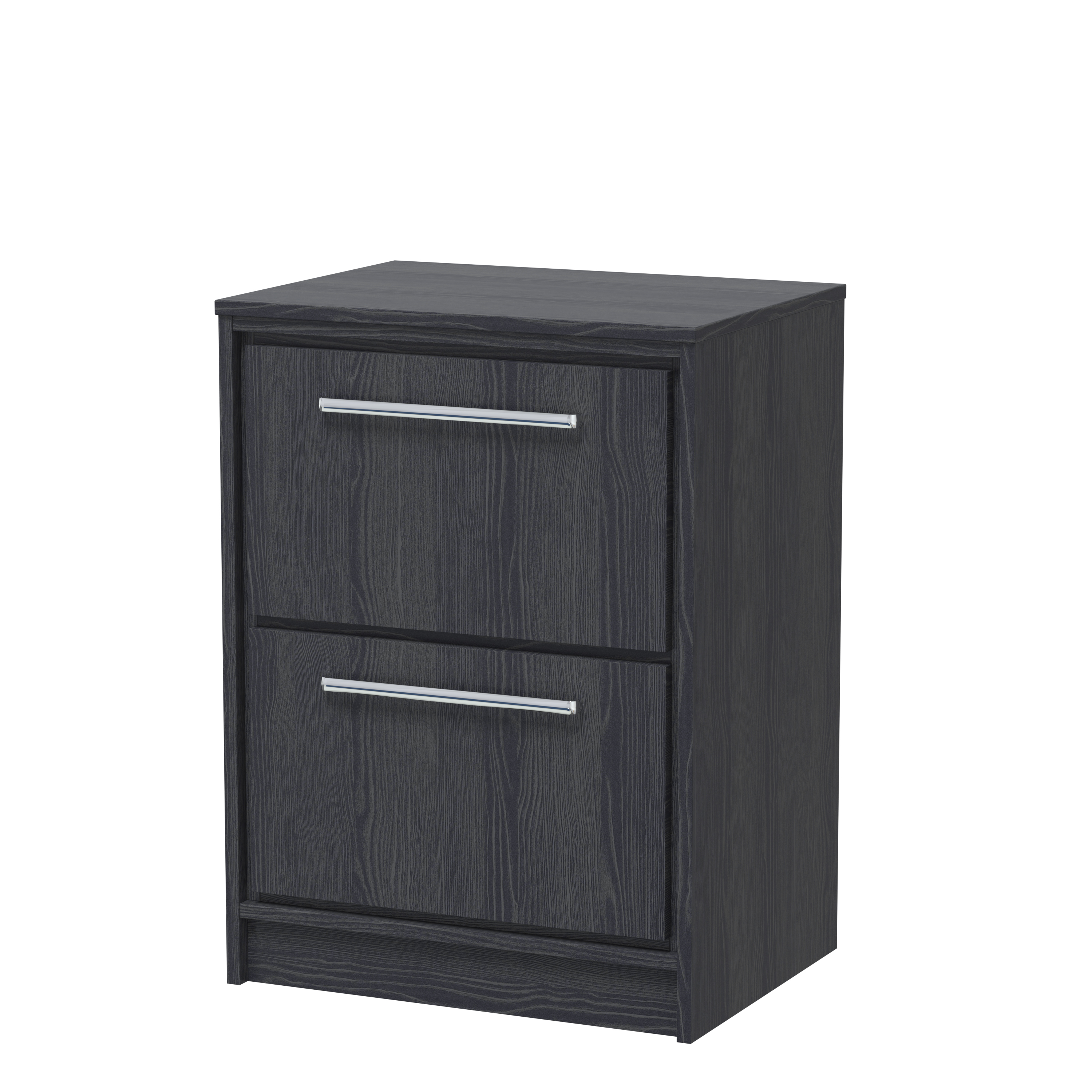 Hudson Reed Lille Graphite Grey Woodgrain 600mm Floor Standing 2 Drawer Vanity with Worktop LIL2233W