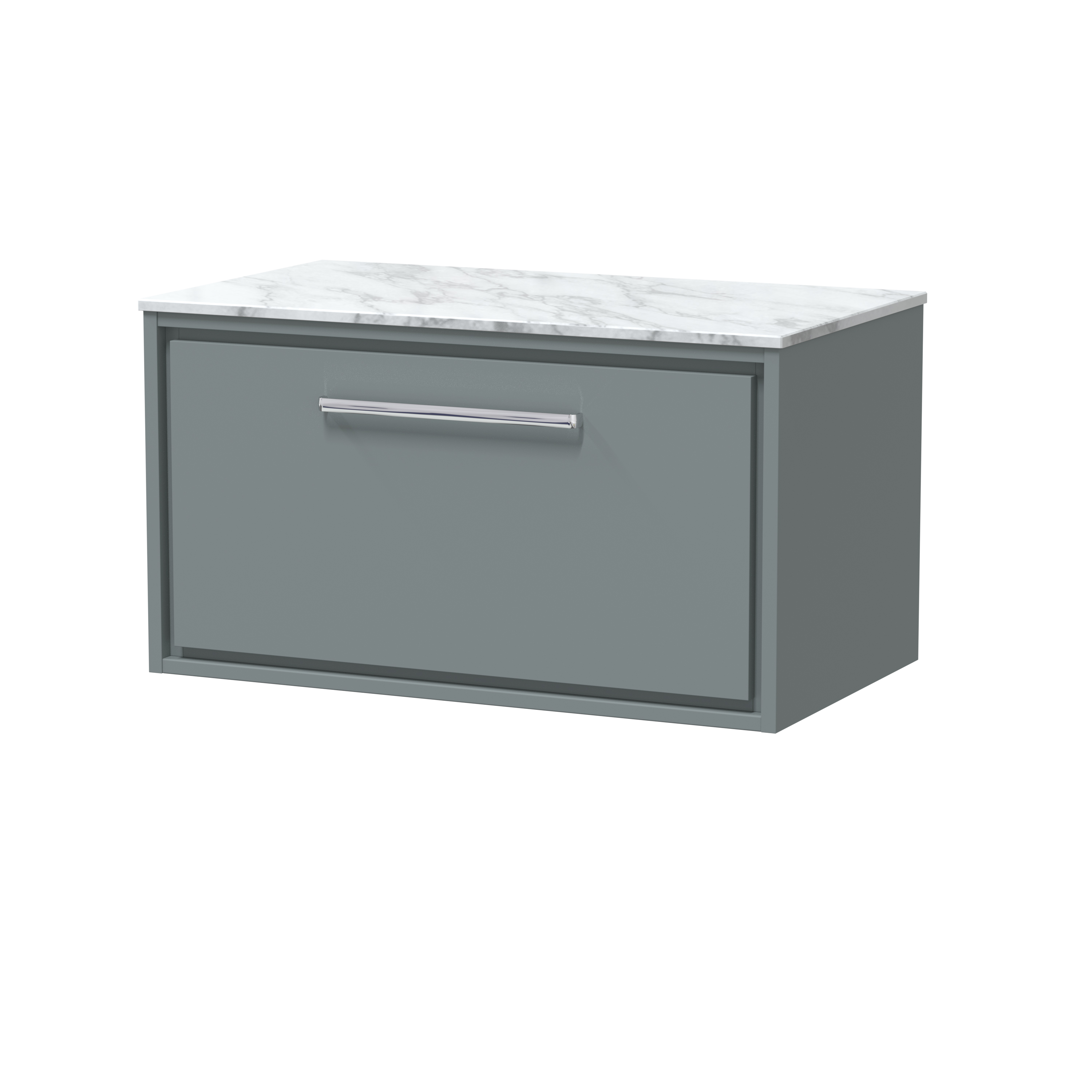 Hudson Reed Lille Coastal Grey 800mm Wall Hung Vanity with Marble Worktop LIL2325CMT