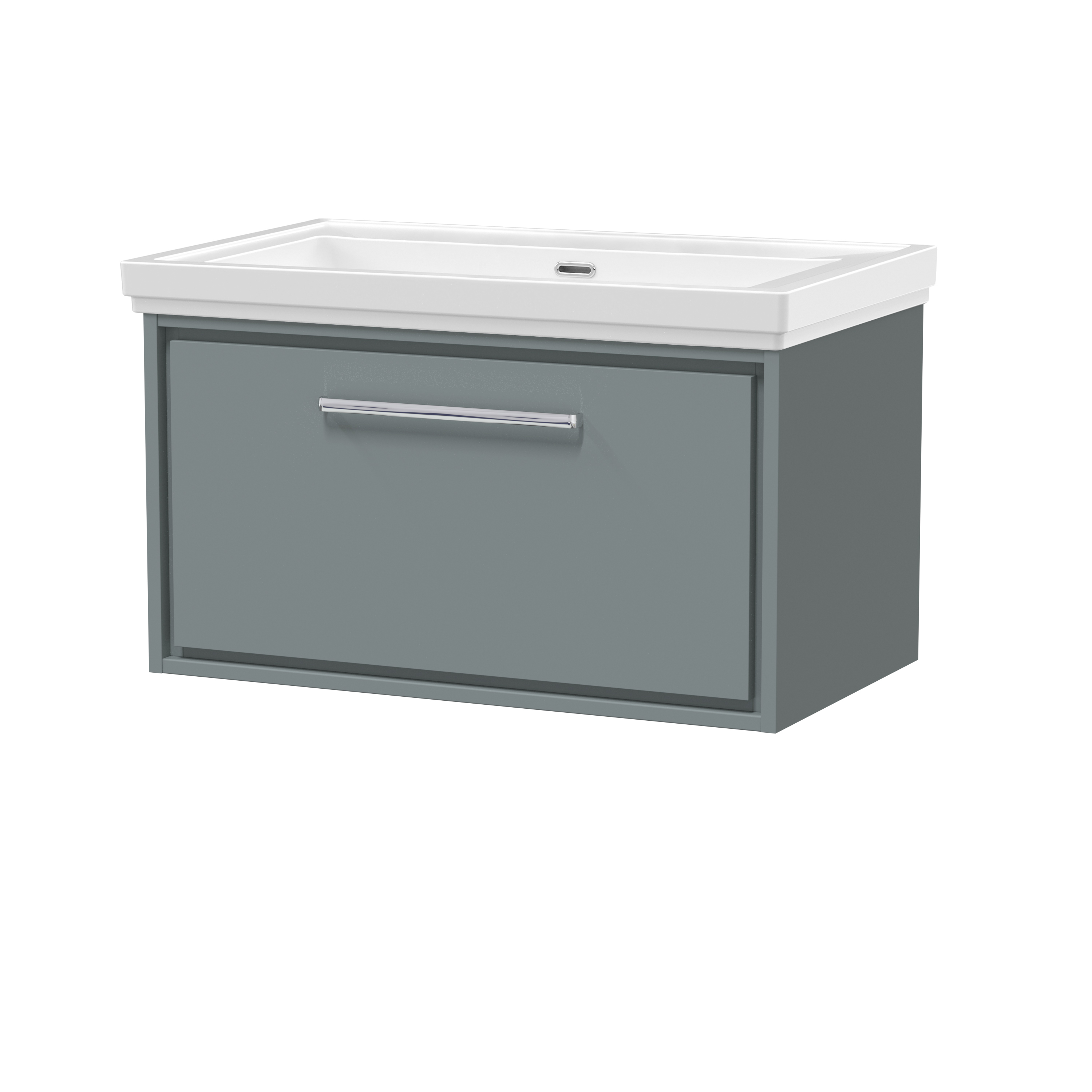 Hudson Reed Lille Coastal Grey 800mm Wall Hung Vanity with Basin 0 Tap Hole LIL2325H