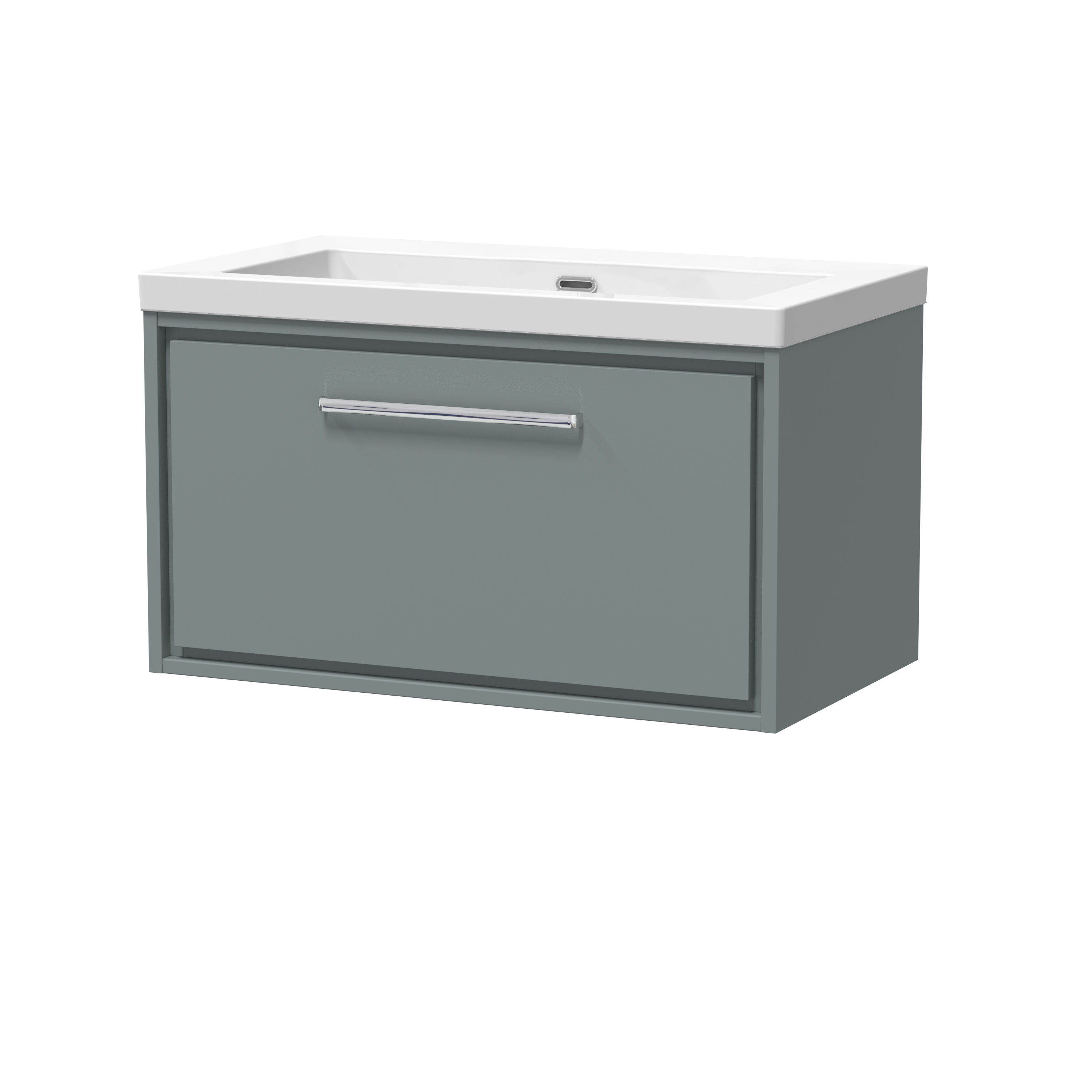 Hudson Reed Lille Coastal Grey 800mm Wall Hung Vanity with Basin 0 Tap Hole LIL2325K