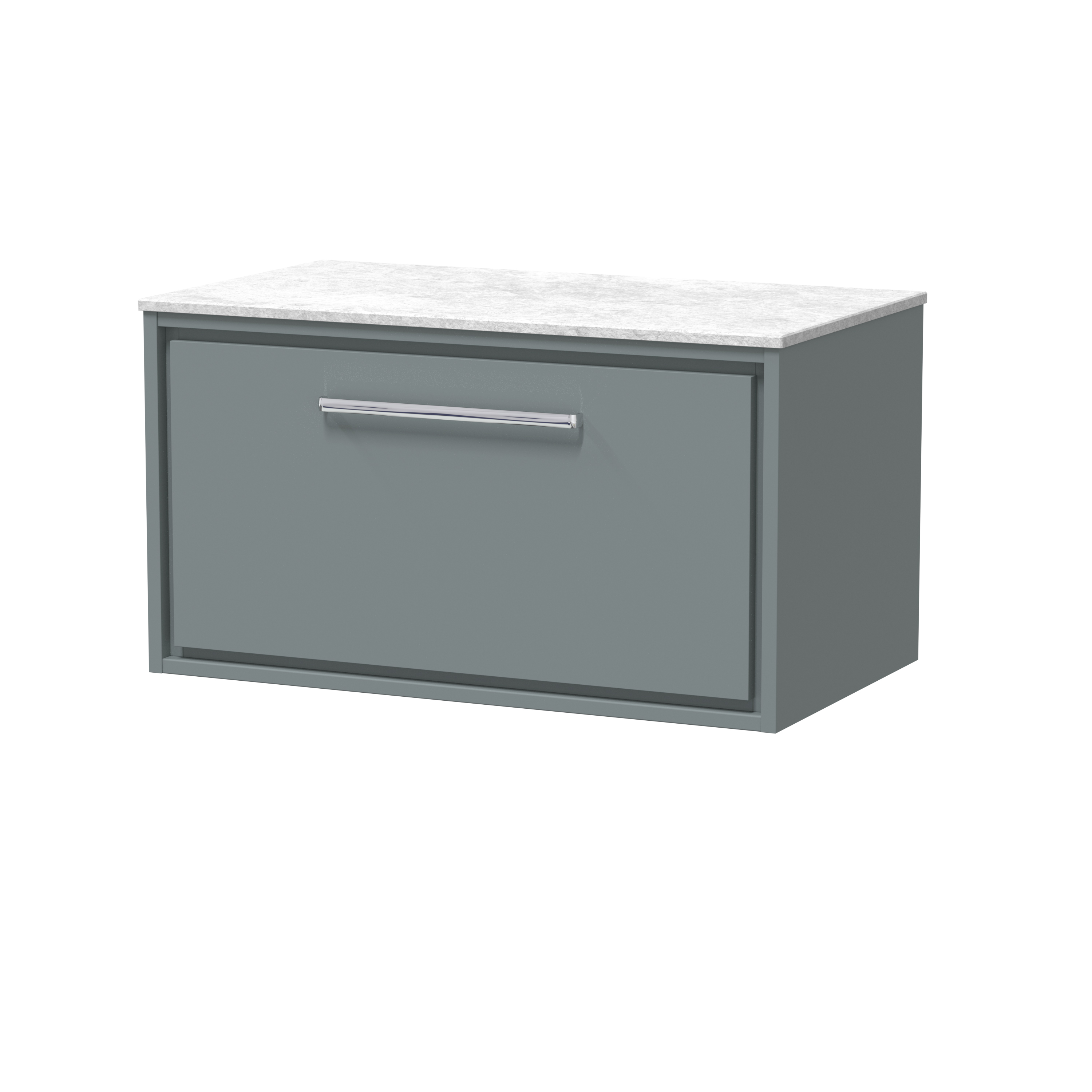 Hudson Reed Lille Coastal Grey 800mm Wall Hung Vanity with Marble Worktop LIL2325WMT