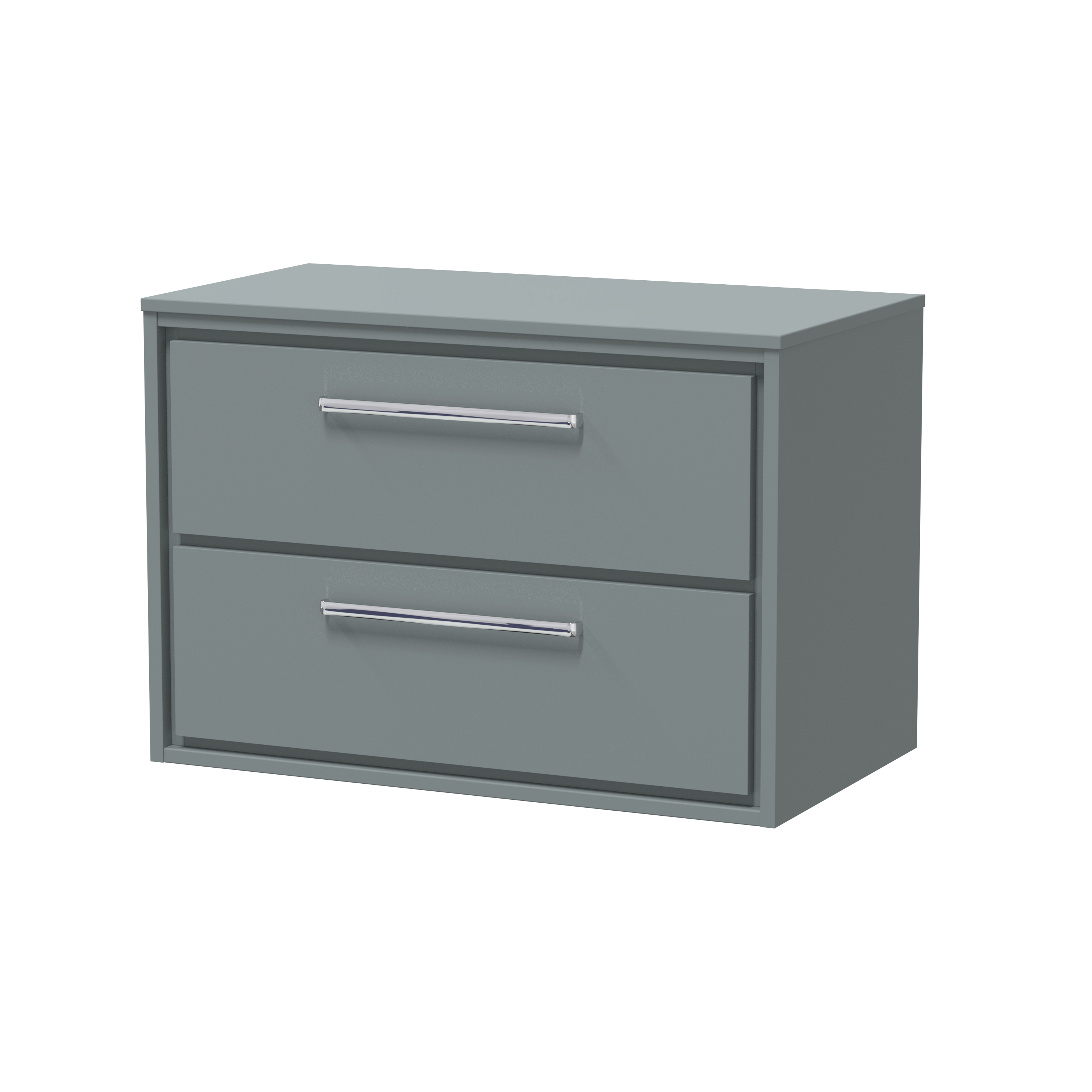 Hudson Reed Lille Coastal Grey 800mm Wall Hung 2 Drawer Vanity with Worktop LIL2326W