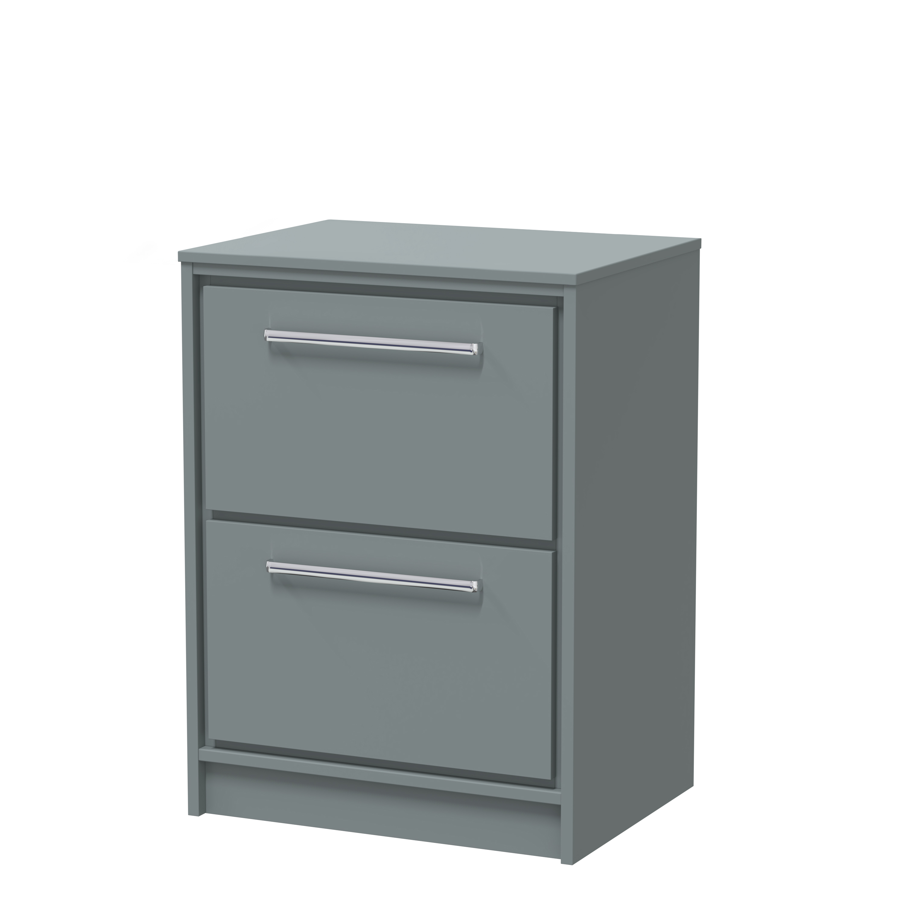 Hudson Reed Lille Coastal Grey 600mm Floor Standing 2 Drawer Vanity with Worktop LIL2333W