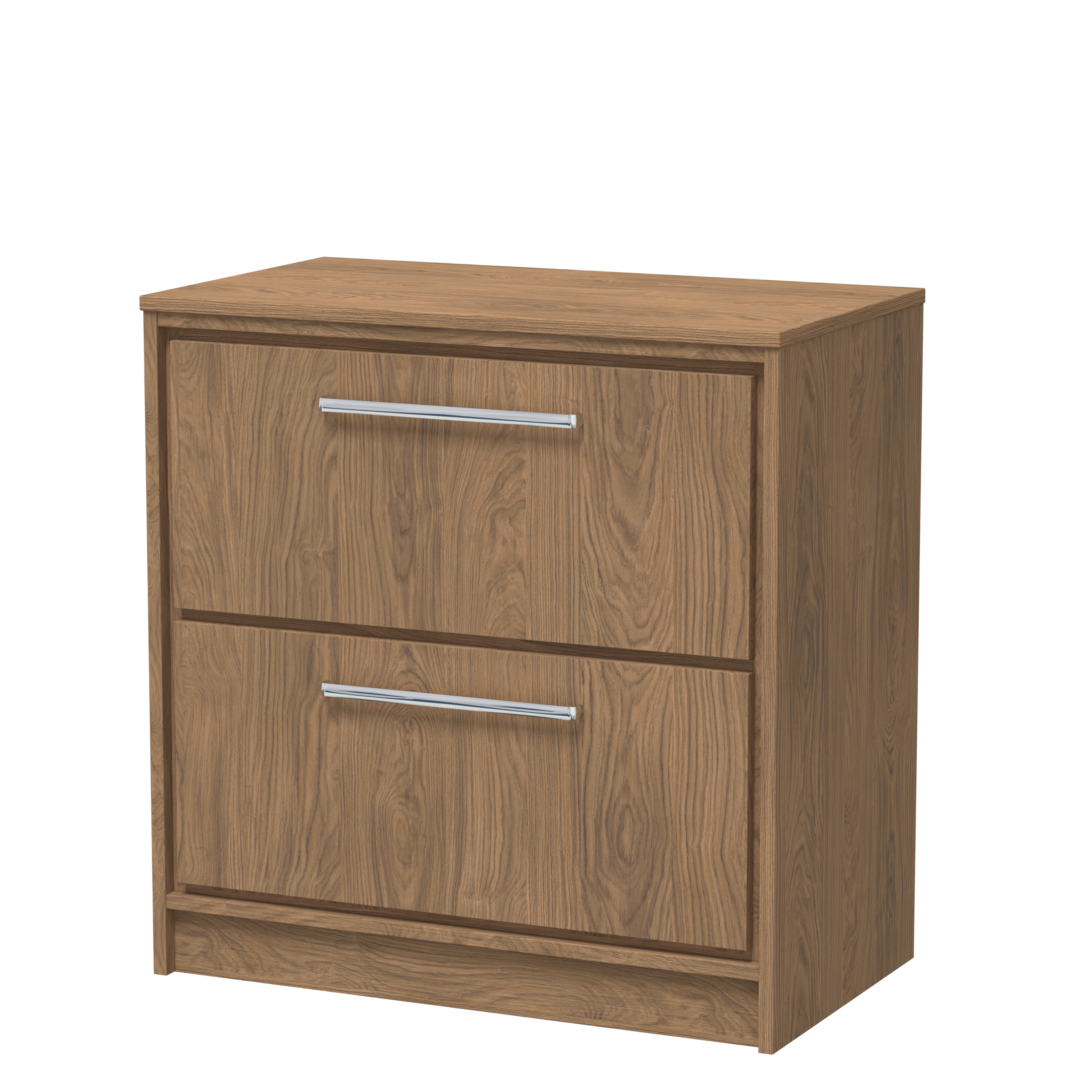 Hudson Reed Lille Antique Oak 800mm Floor Standing 2 Drawer Vanity with Worktop LIL2735W