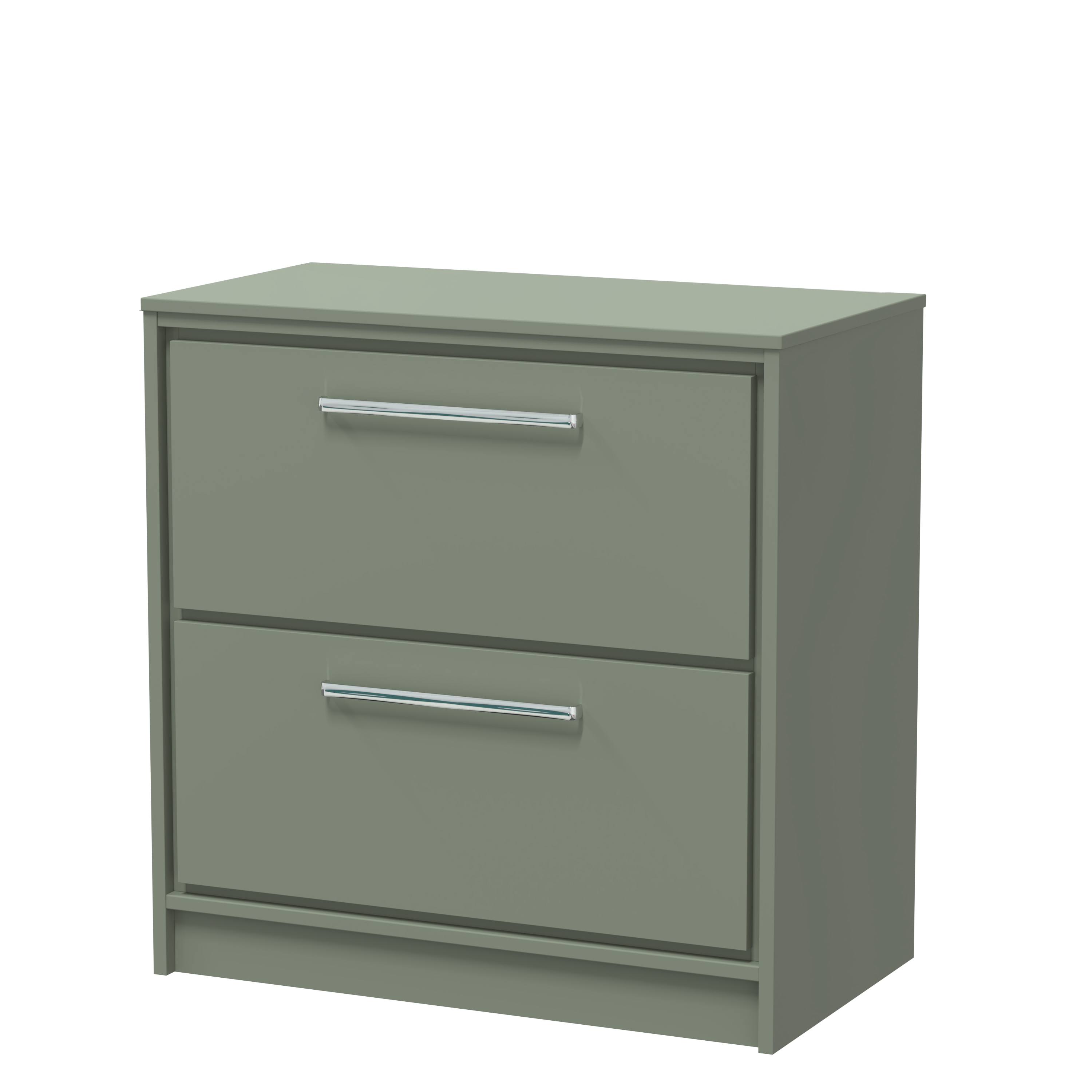 Hudson Reed Lille Fern Green 800mm Floor Standing 2 Drawer Vanity with Worktop LIL3135W