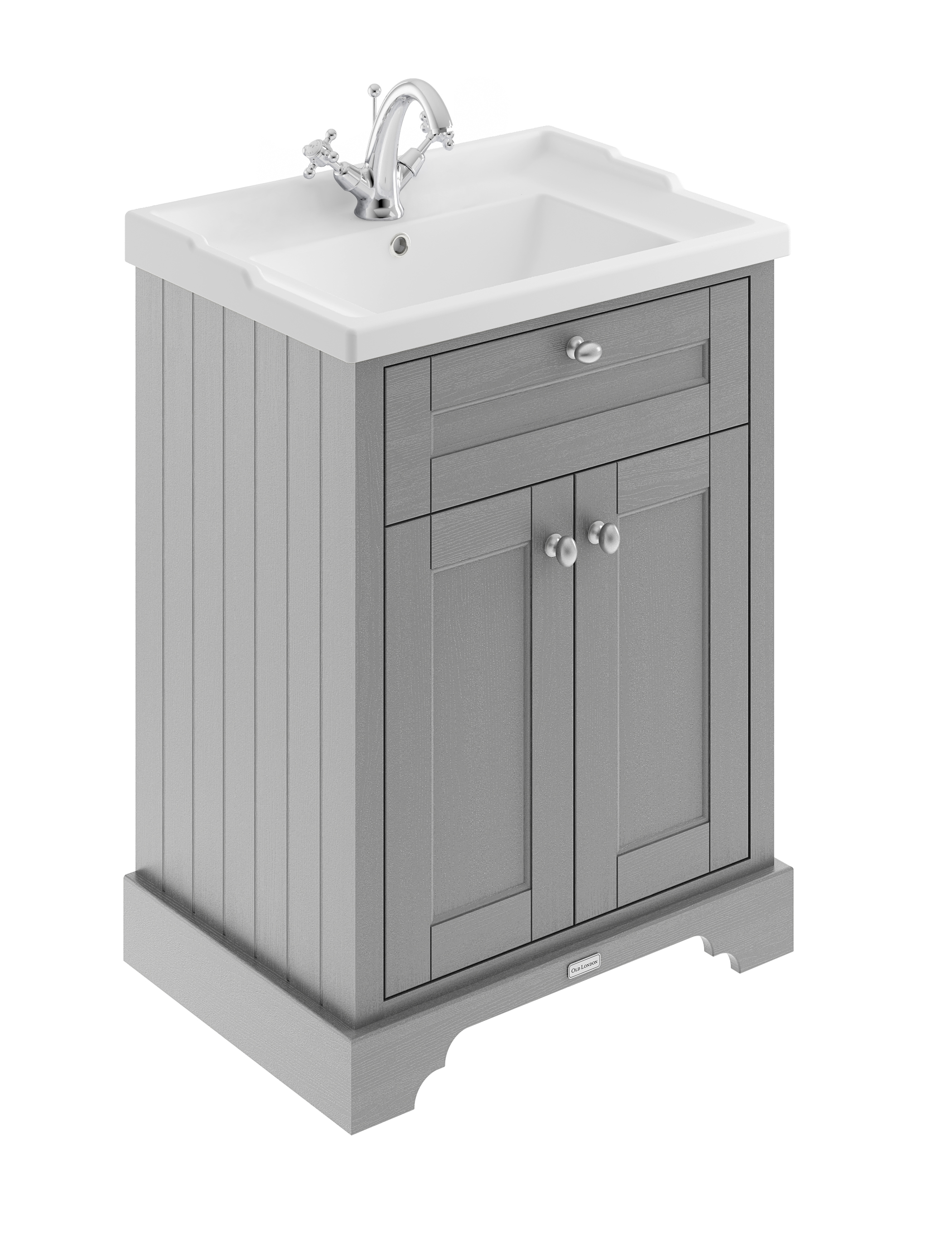 Hudson Reed Old London Storm Grey 600mm Vanity Unit and Basin 1TH LOF203