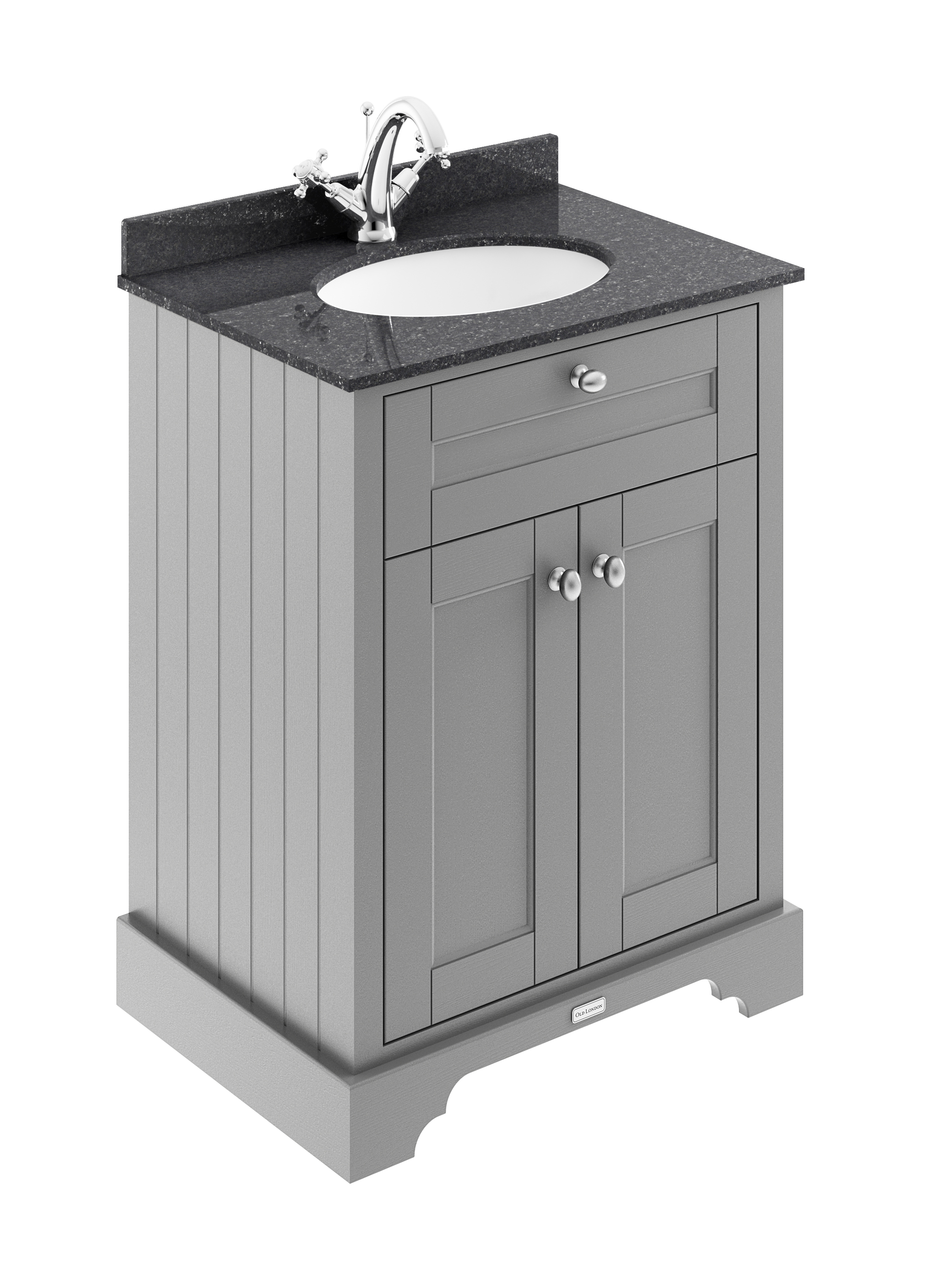 Hudson Reed Old London Storm Grey 600mm Vanity Unit and Marble Top 1TH LOF221
