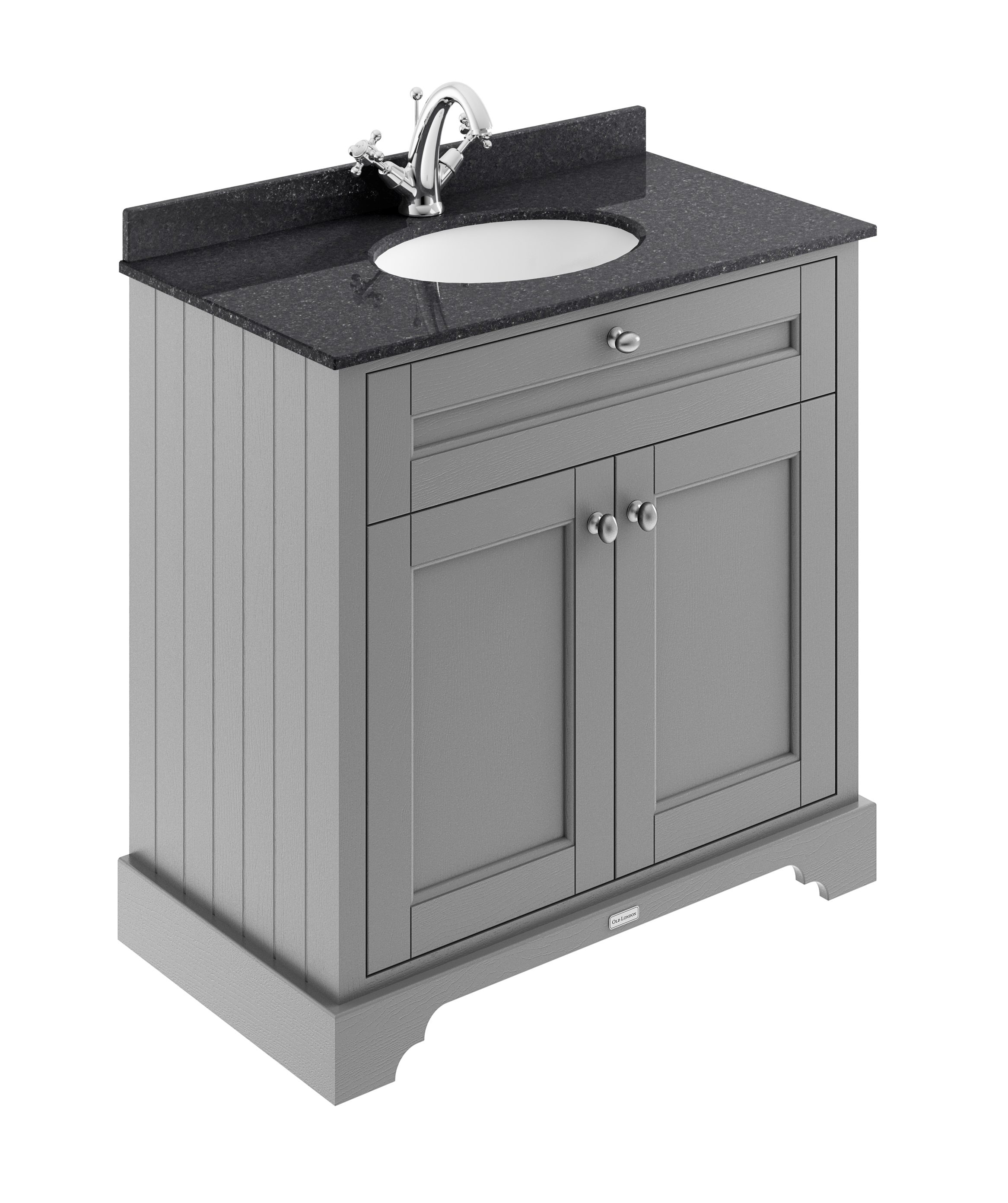 Hudson Reed Old London Storm Grey 800mm Vanity Unit and Marble Top 1TH LOF227