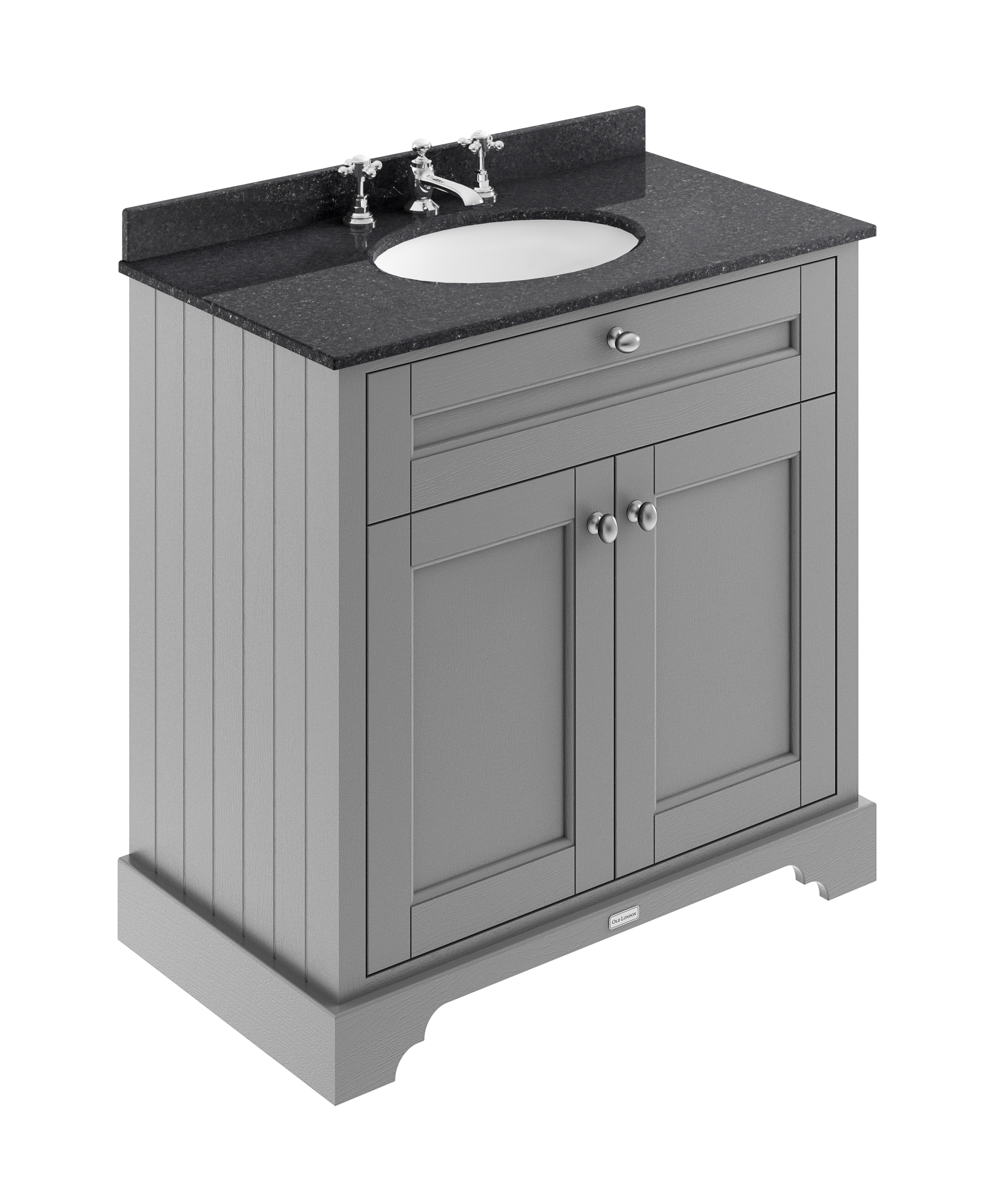 Hudson Reed Old London Storm Grey 800mm Vanity Unit and Marble Top 3TH LOF230
