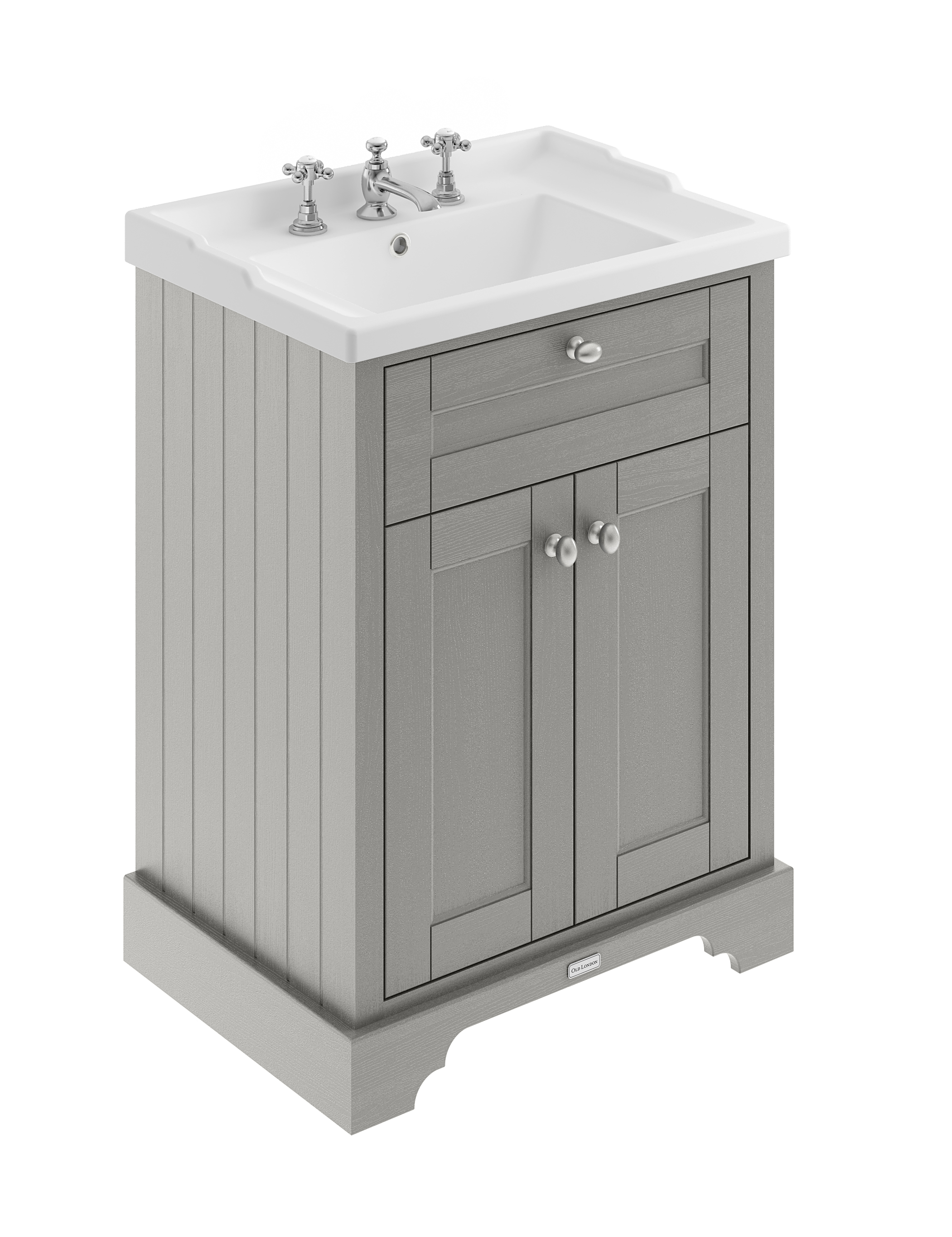 Hudson Reed Old London Storm Grey 600mm Vanity Unit and Basin 3TH LOF233