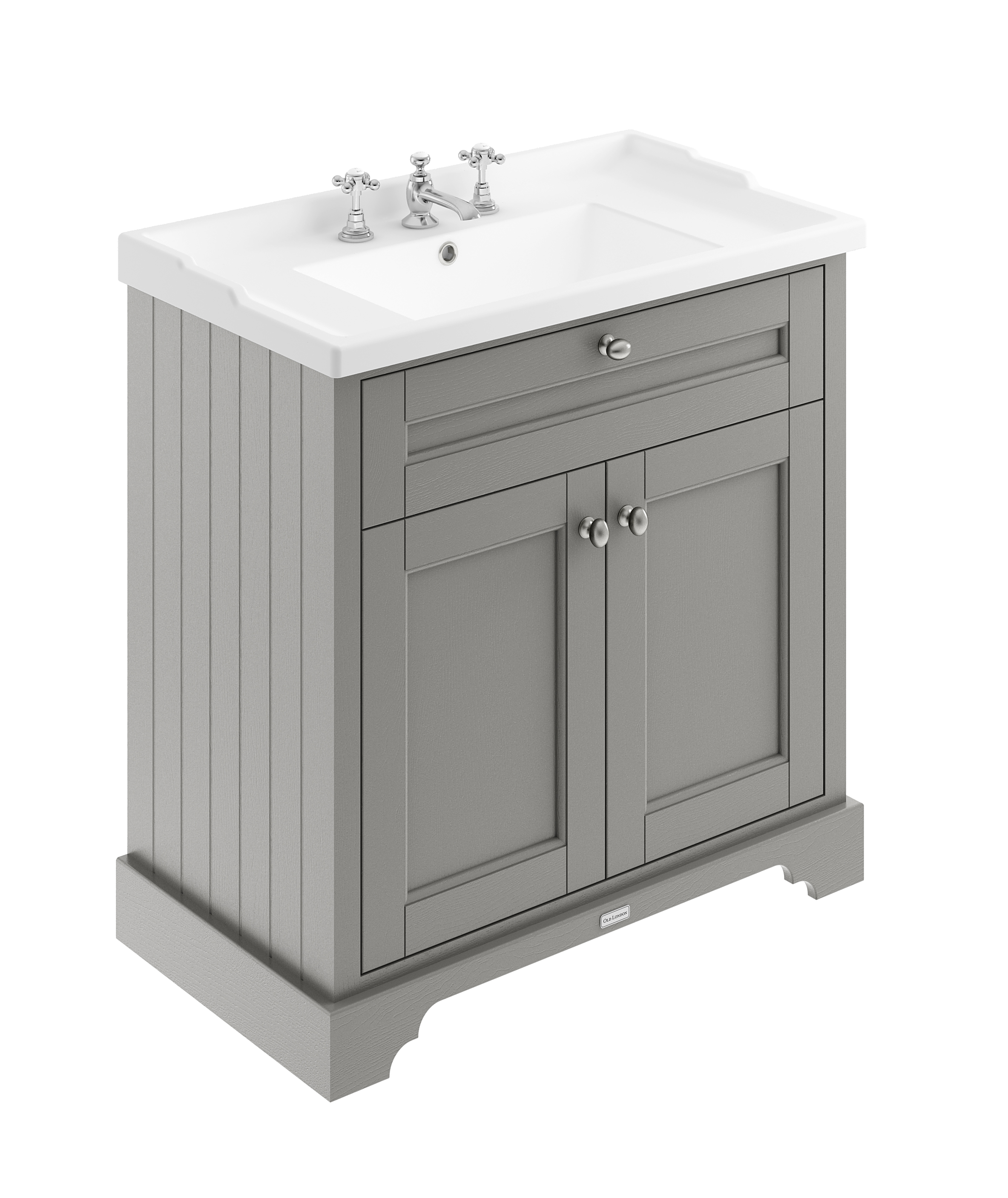 Hudson Reed Old London Storm Grey 800mm Vanity Unit and Basin 3TH LOF235