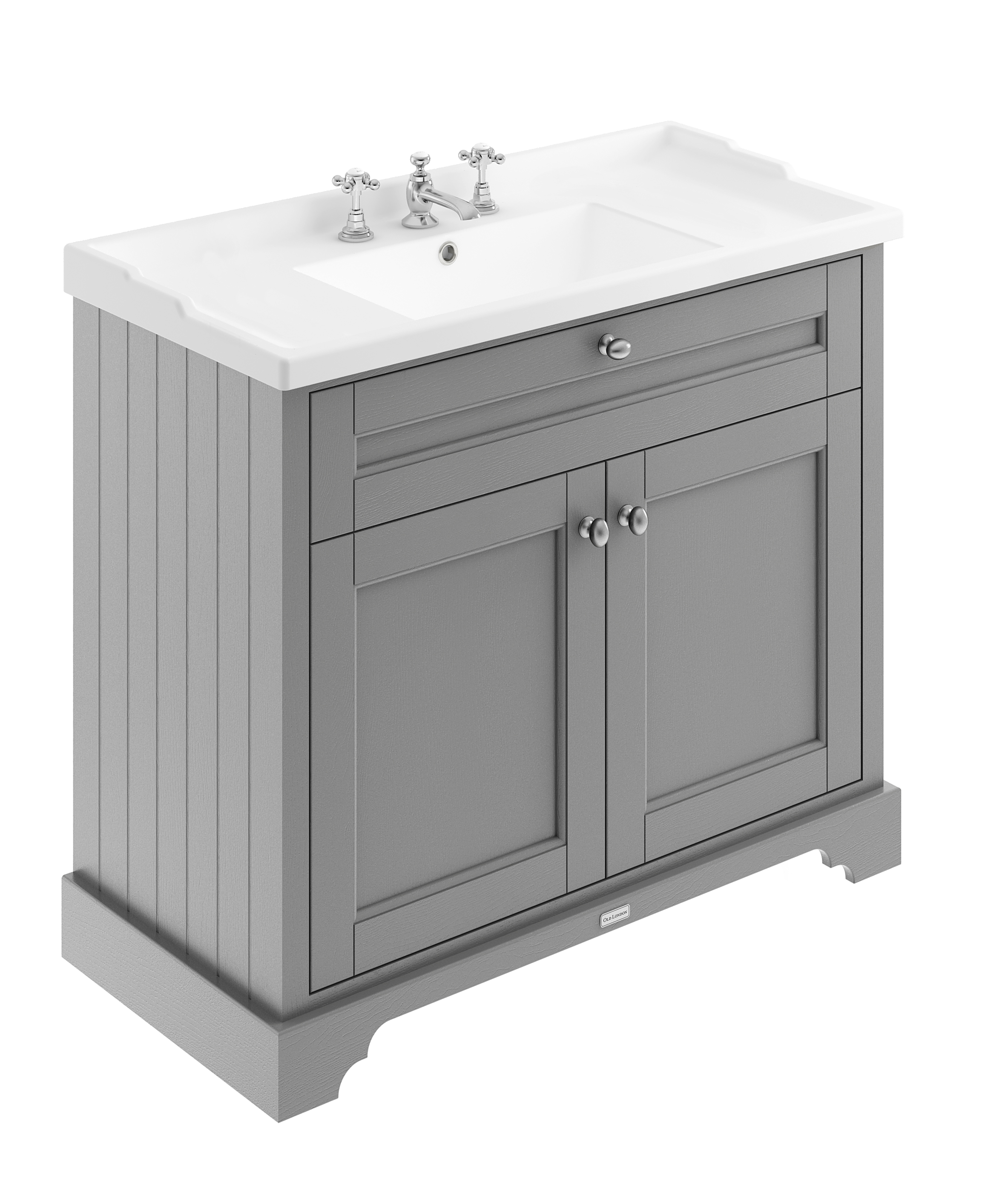 Hudson Reed Old London Storm Grey 1000mm Vanity Unit and Basin 3TH LOF237