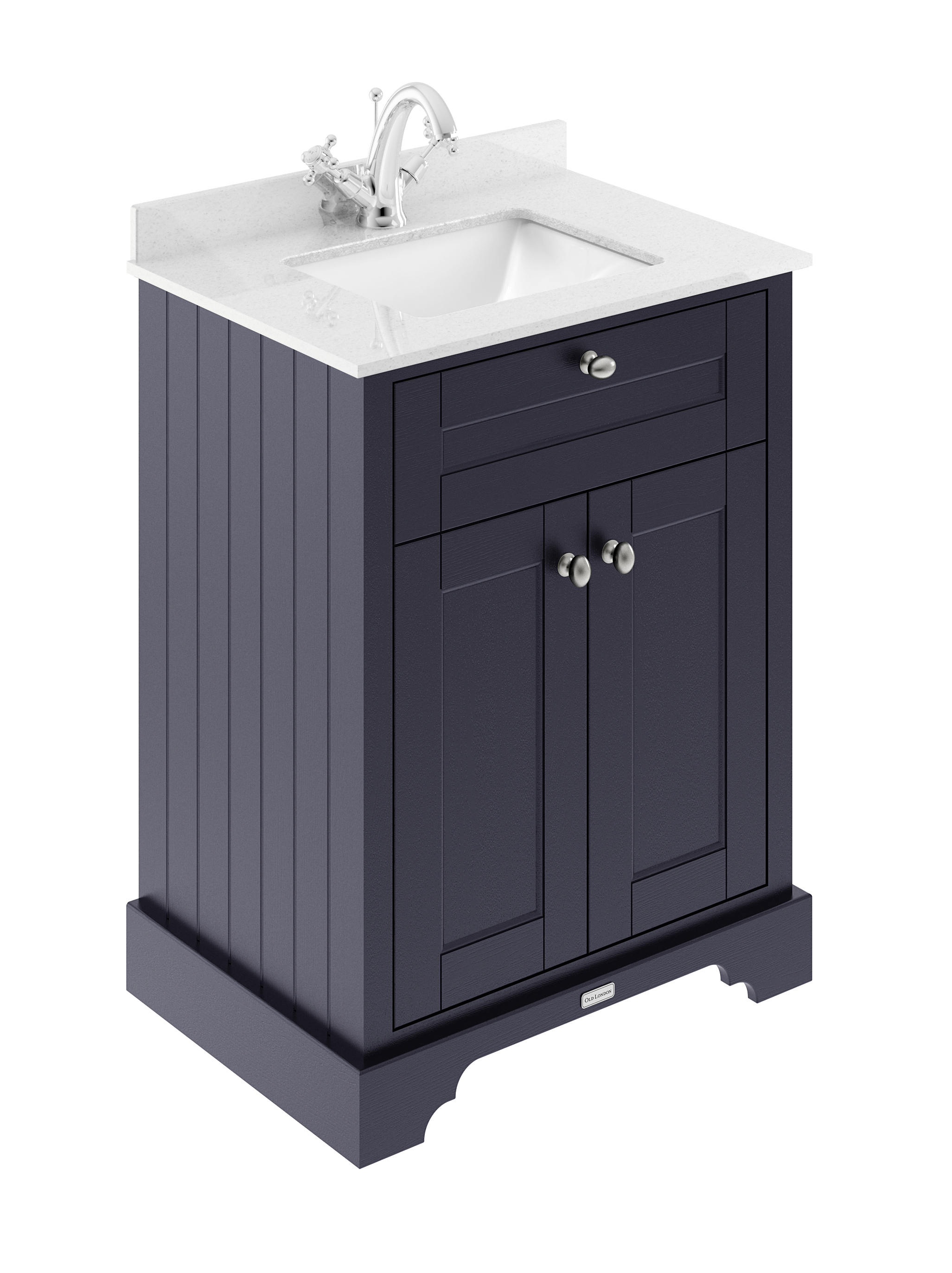 Hudson Reed Old London Twilight Blue 600mm Vanity Unit and Marble Top 1TH LOF322S