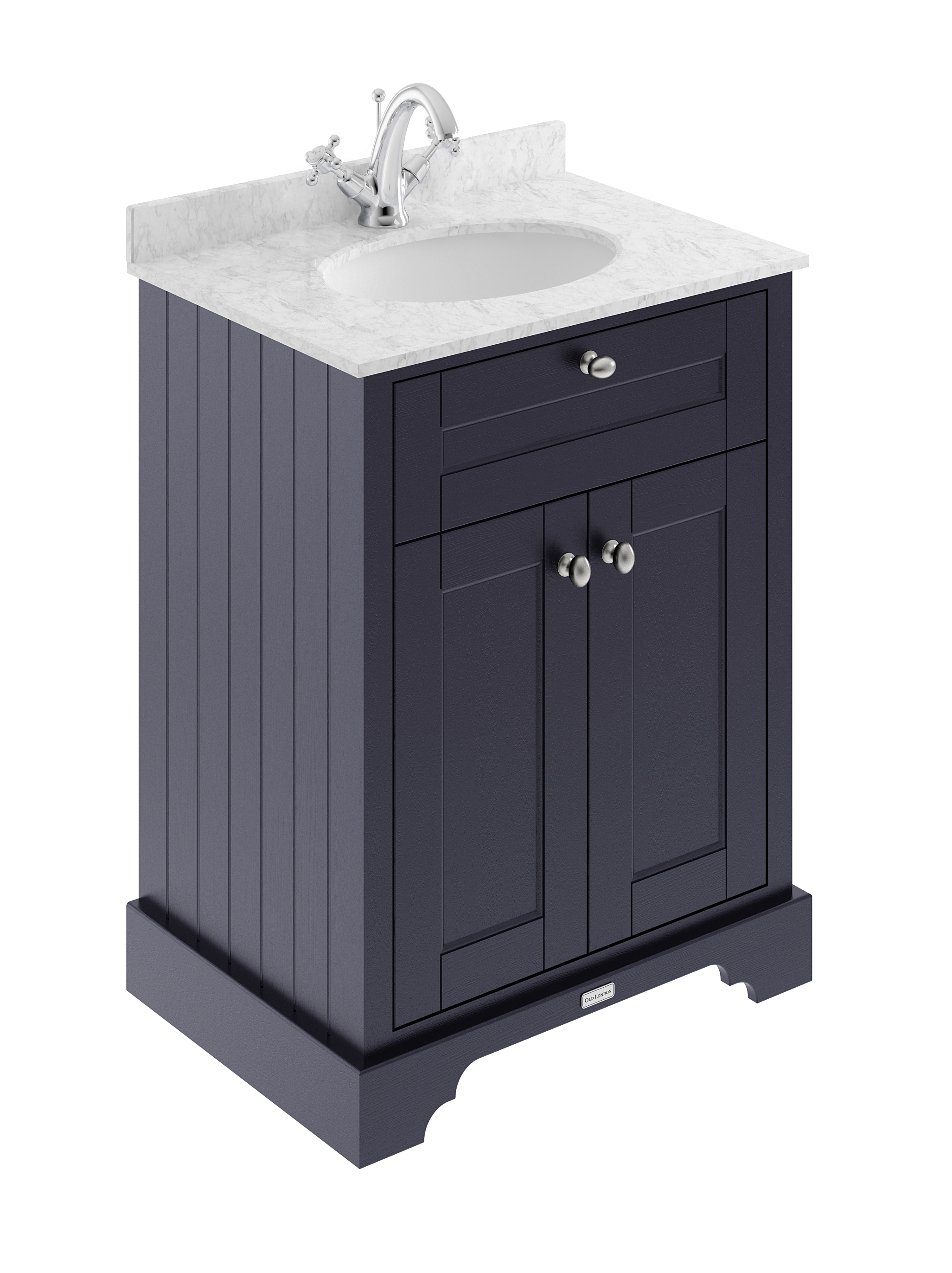 Hudson Reed Old London Twilight Blue 600mm Vanity Unit and Marble Top 1TH LOF323