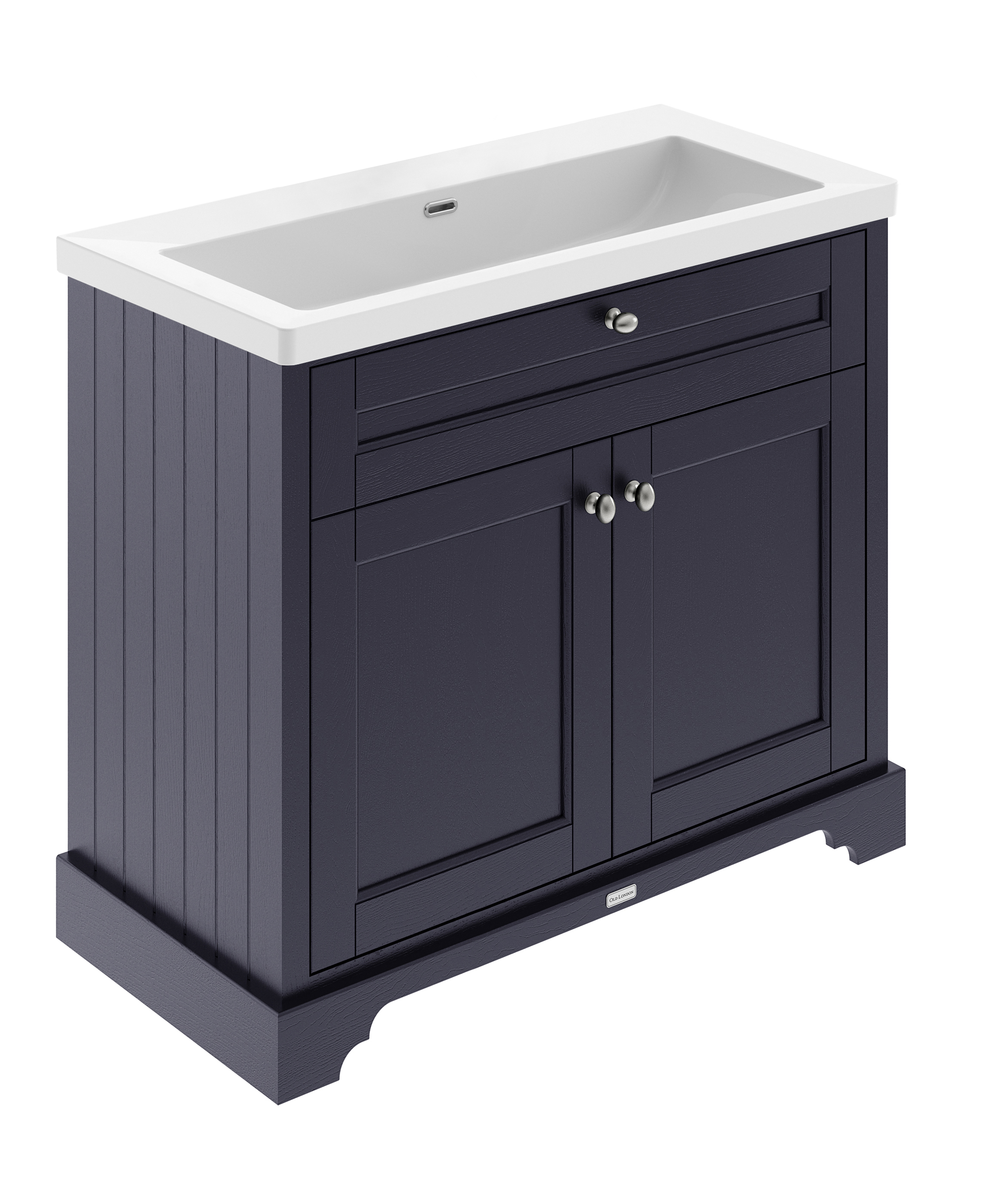 Hudson Reed Old London Twilight Blue 1000mm 2 Door Unit and Contemporary Basin 0TH LOF392