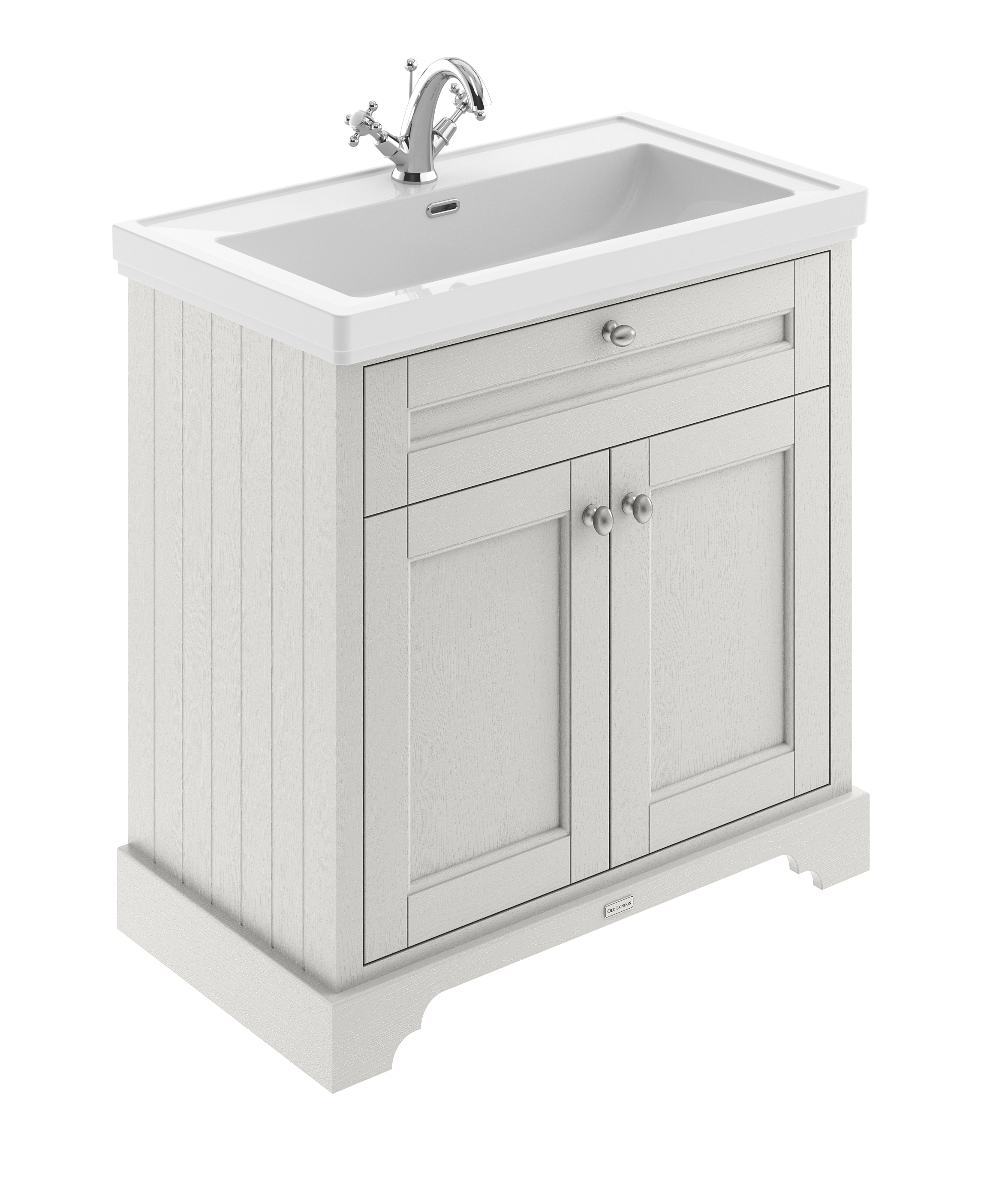 Hudson Reed Old London Timeless Sand 800mm 2 Door Vanity Unit and Classic Basin 1TH LOF406