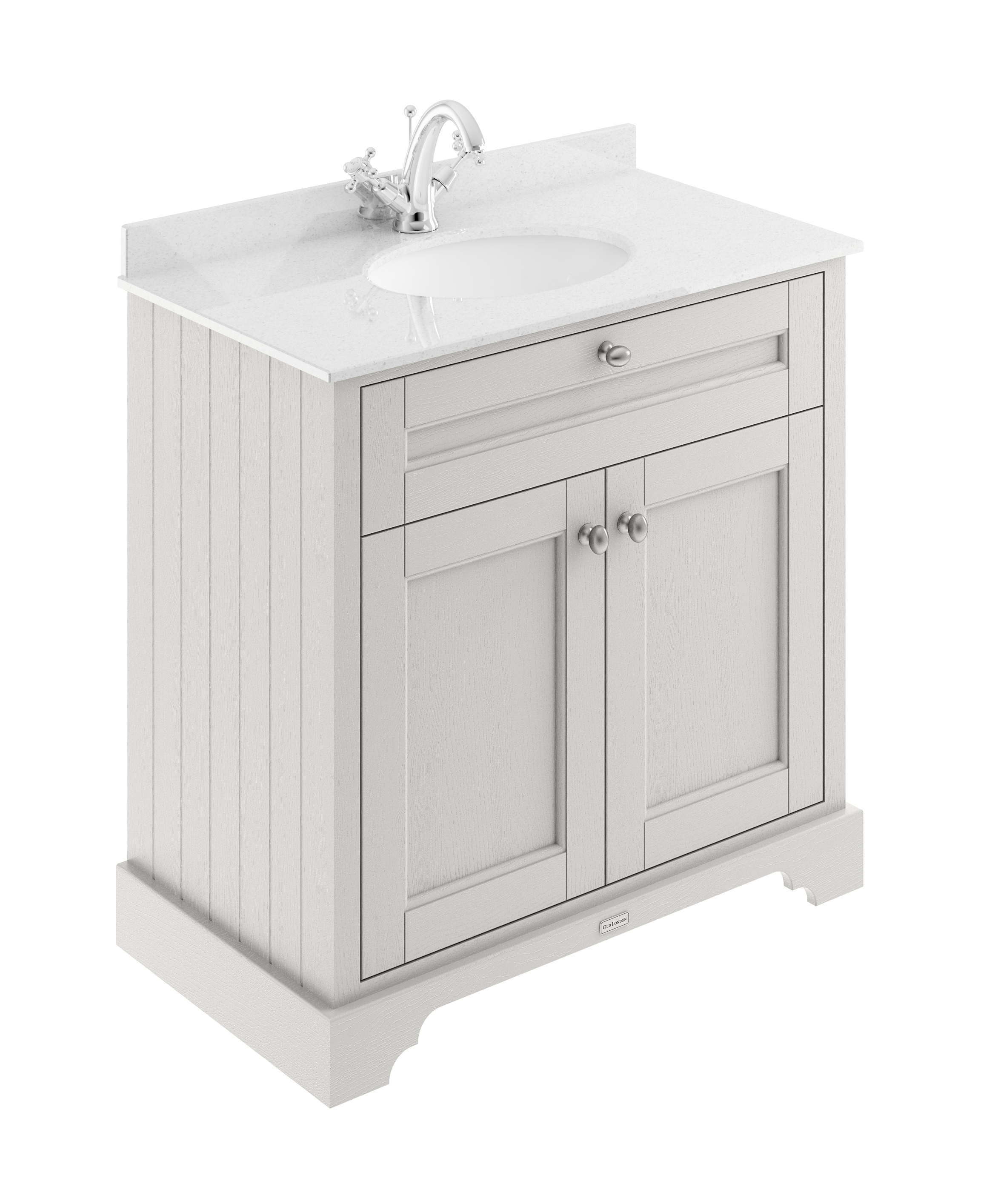 Hudson Reed Old London Timeless Sand 800mm Vanity Unit and Marble Top 1TH LOF428