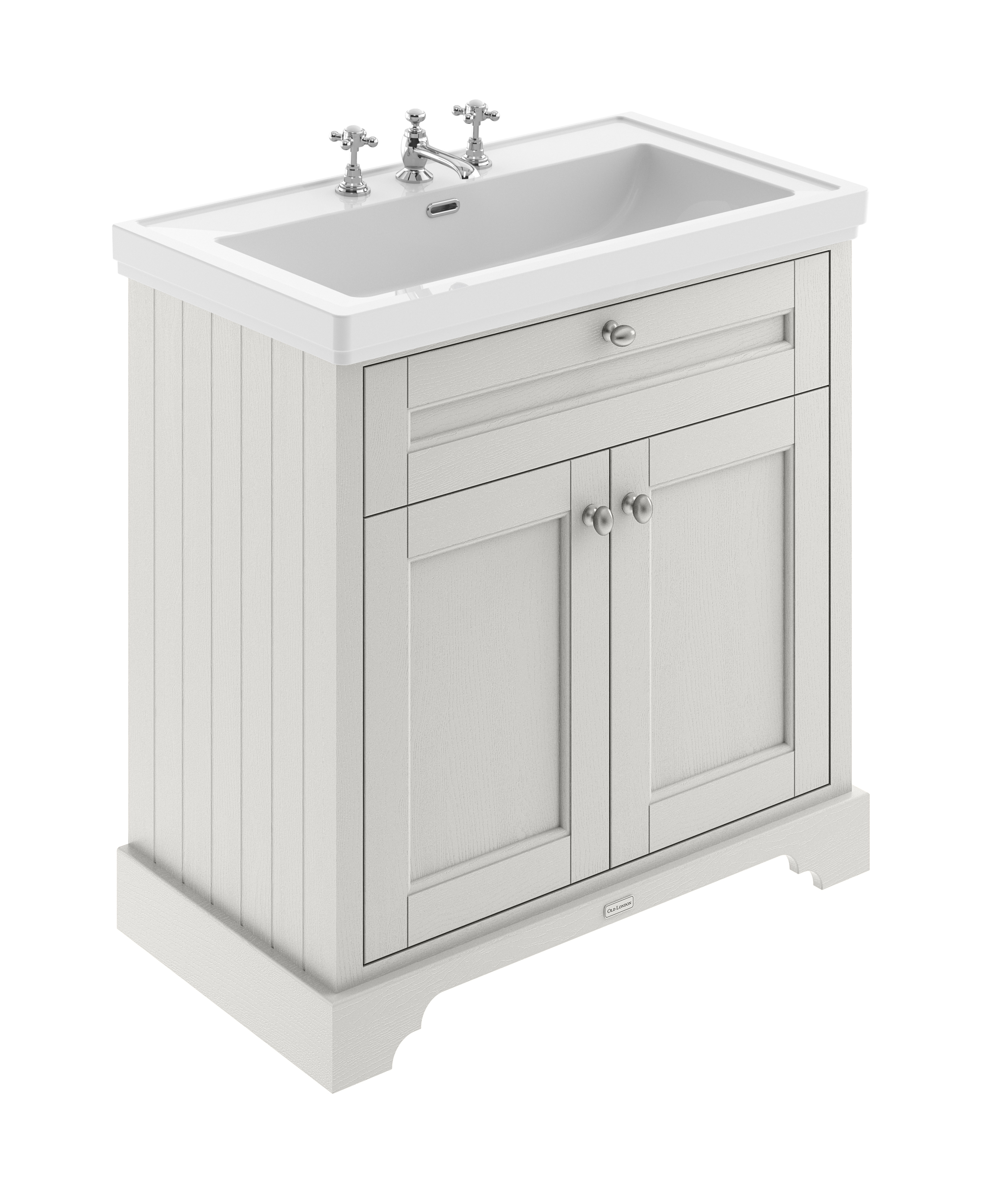 Hudson Reed Old London Timeless Sand 800mm 2 Door Vanity Unit and Classic Basin 3TH LOF436
