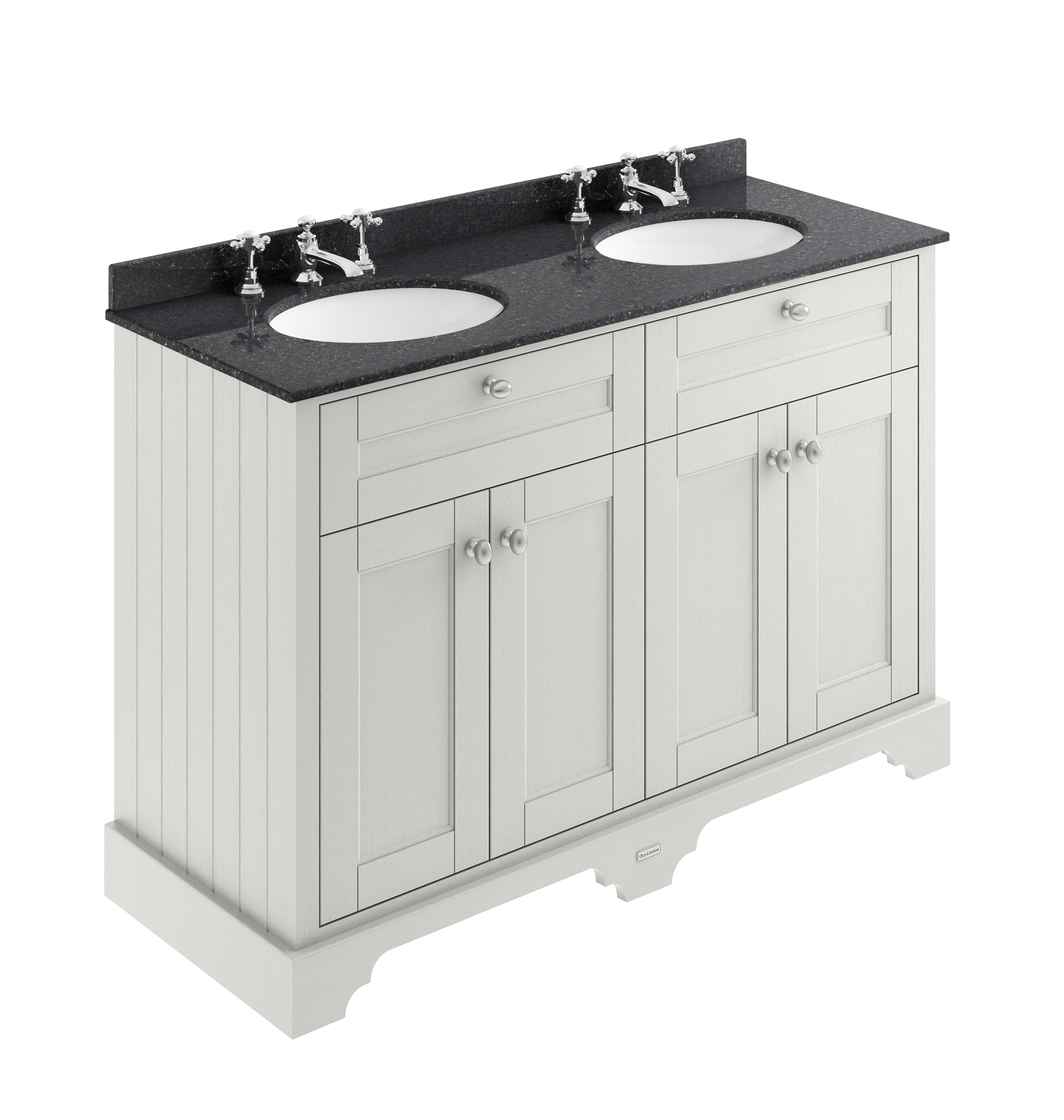 Hudson Reed Old London Timeless Sand 1200mm Vanity Unit and Double Marble Top 3TH LOF466