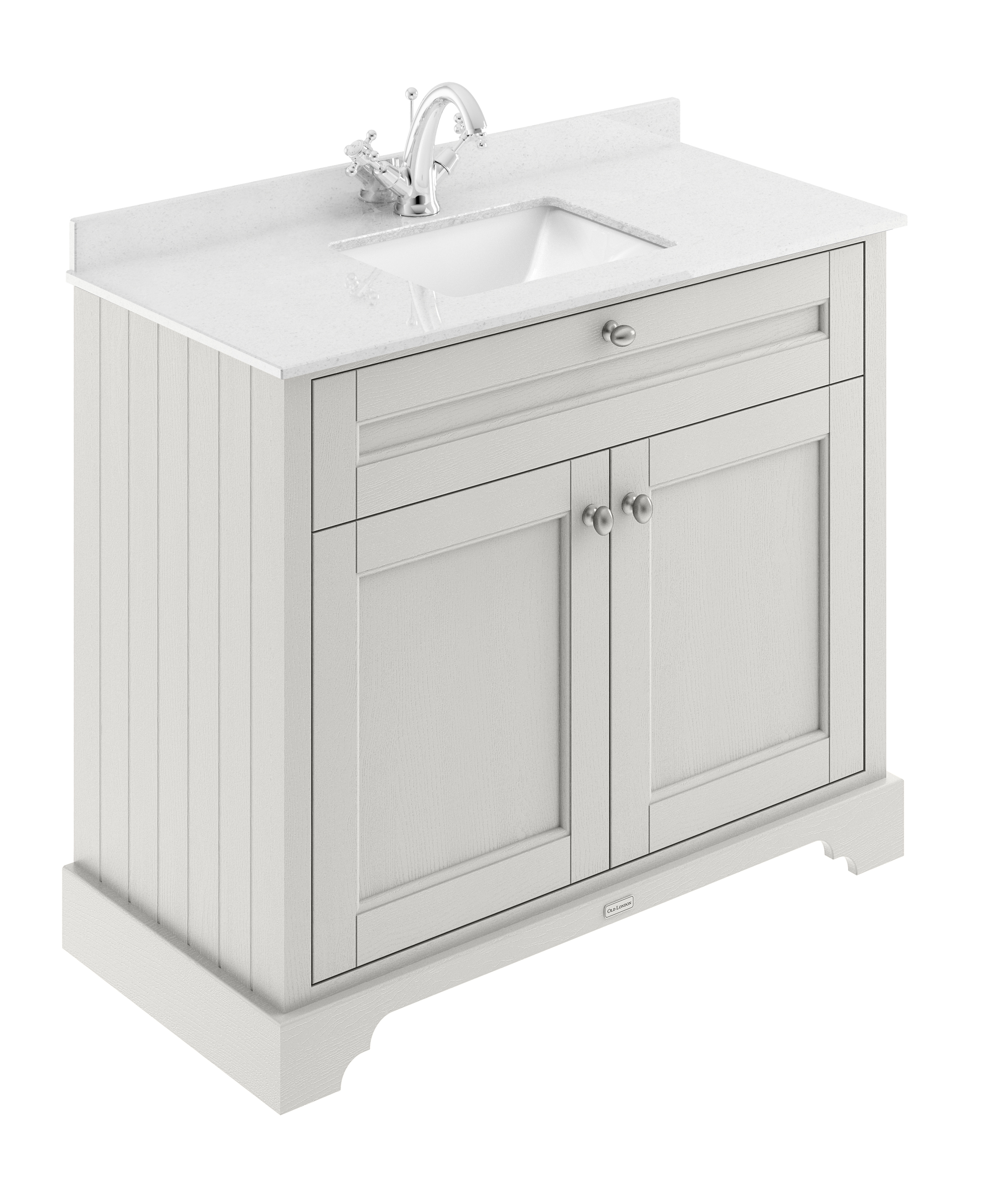 Hudson Reed Old London Timeless Sand 1000mm Vanity Unit and Marble Top 1TH LOF477S