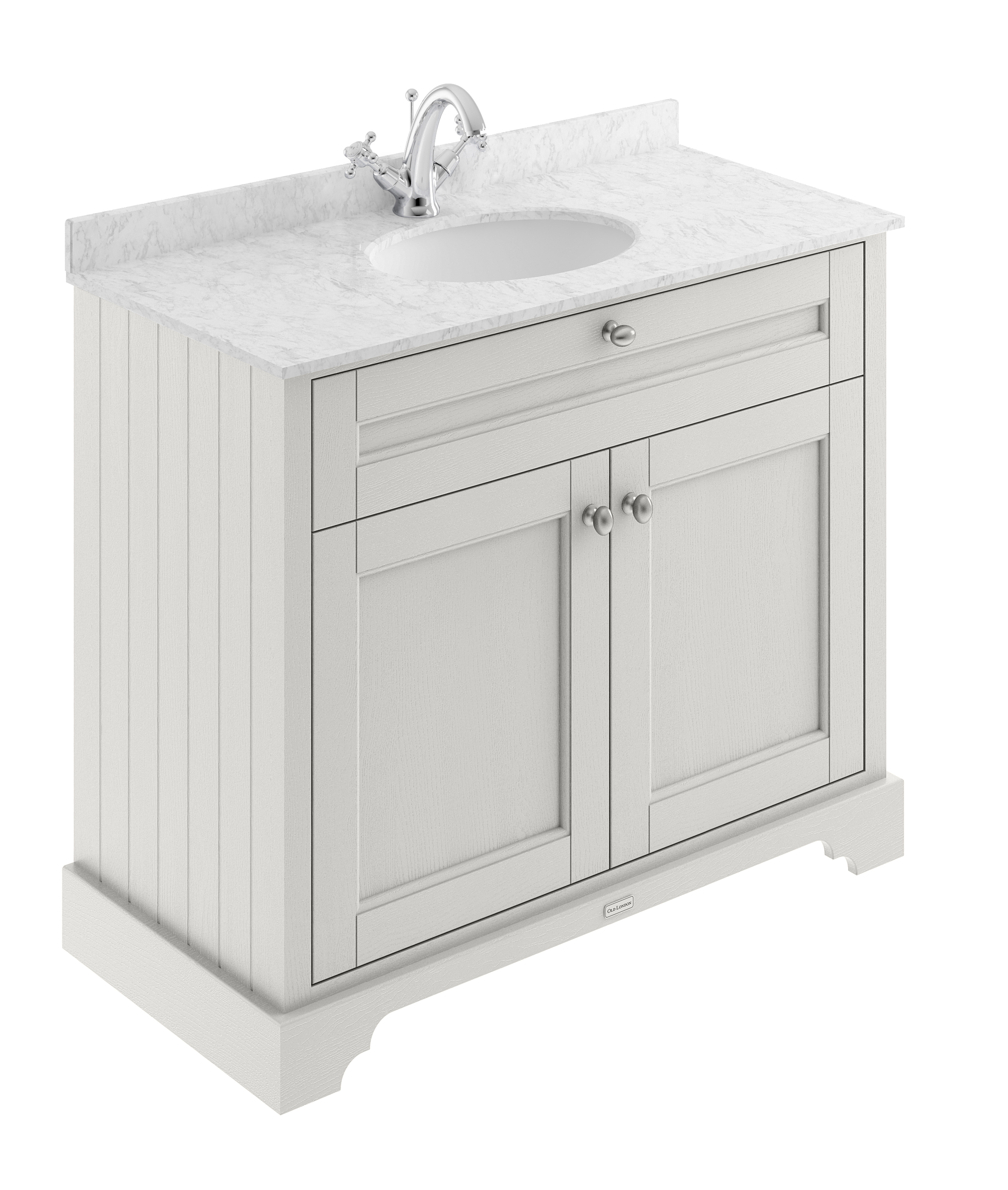 Hudson Reed Old London Timeless Sand 1000mm Vanity Unit and Marble Top 1TH LOF478