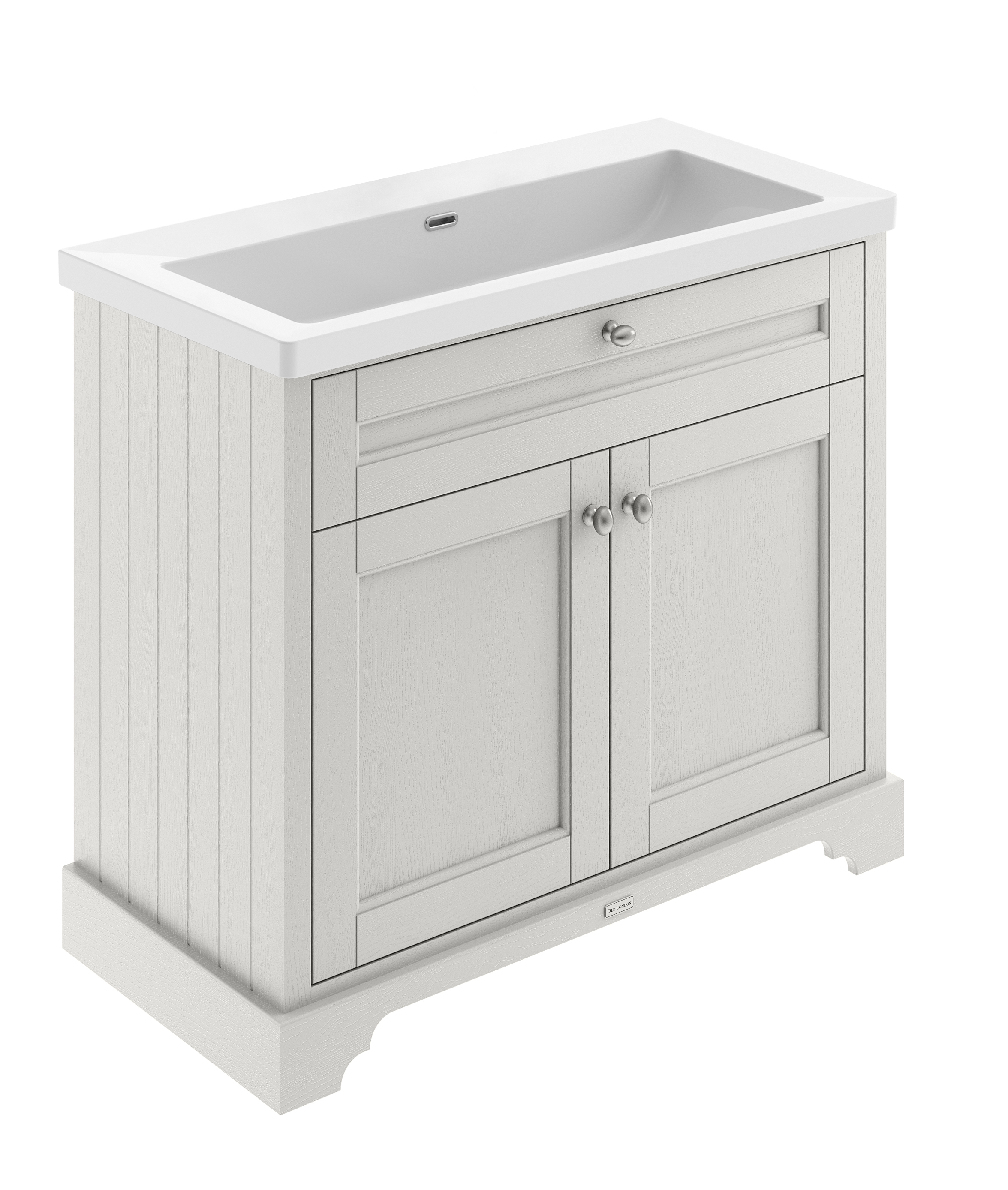 Hudson Reed Old London Timeless Sand 1000mm 2 Door Unit and Contemporary Basin 0TH LOF492