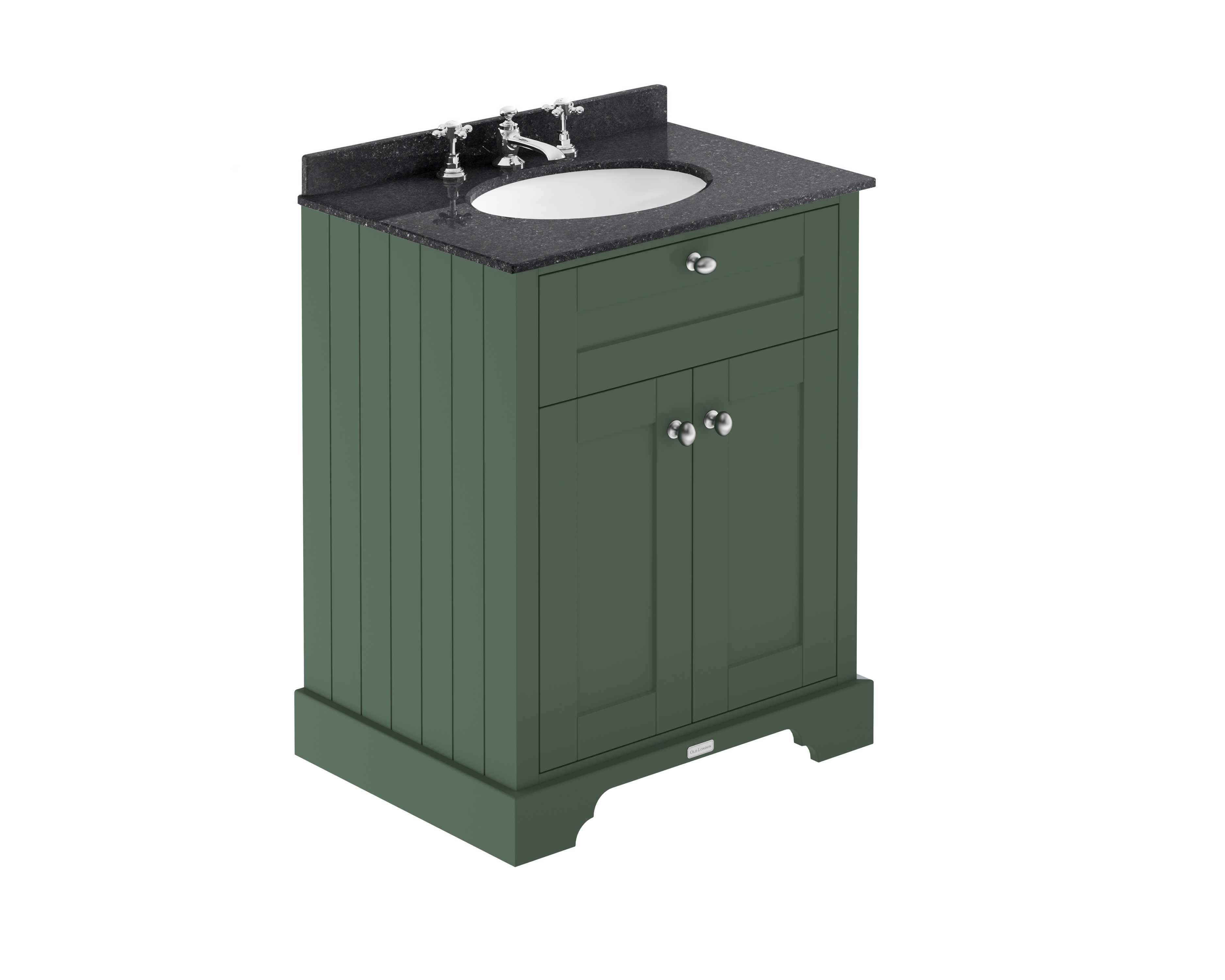 Hudson Reed Old London Hunter Green 600mm Vanity Unit and Marble Top 3TH LOF824