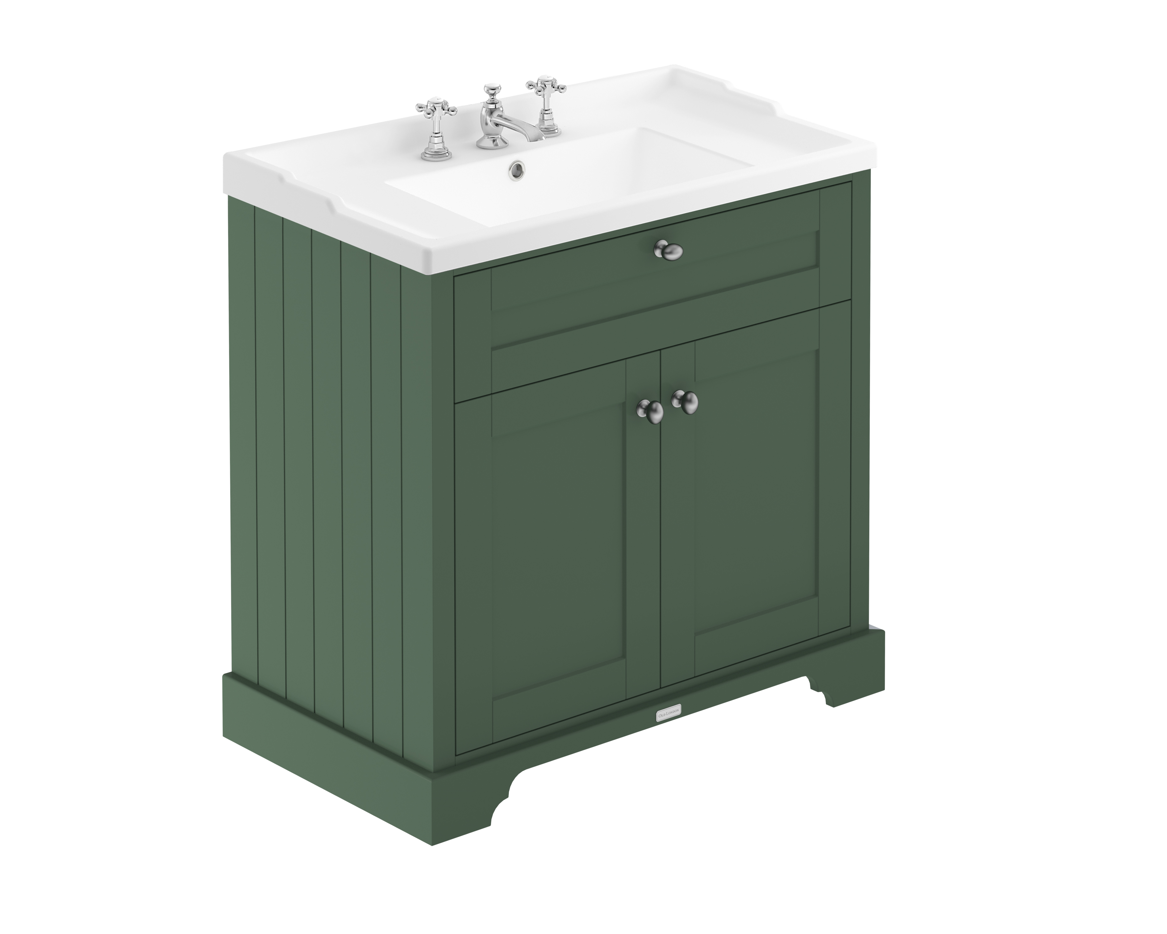 Hudson Reed Old London Hunter Green 800mm Vanity Unit and Basin 3TH LOF835