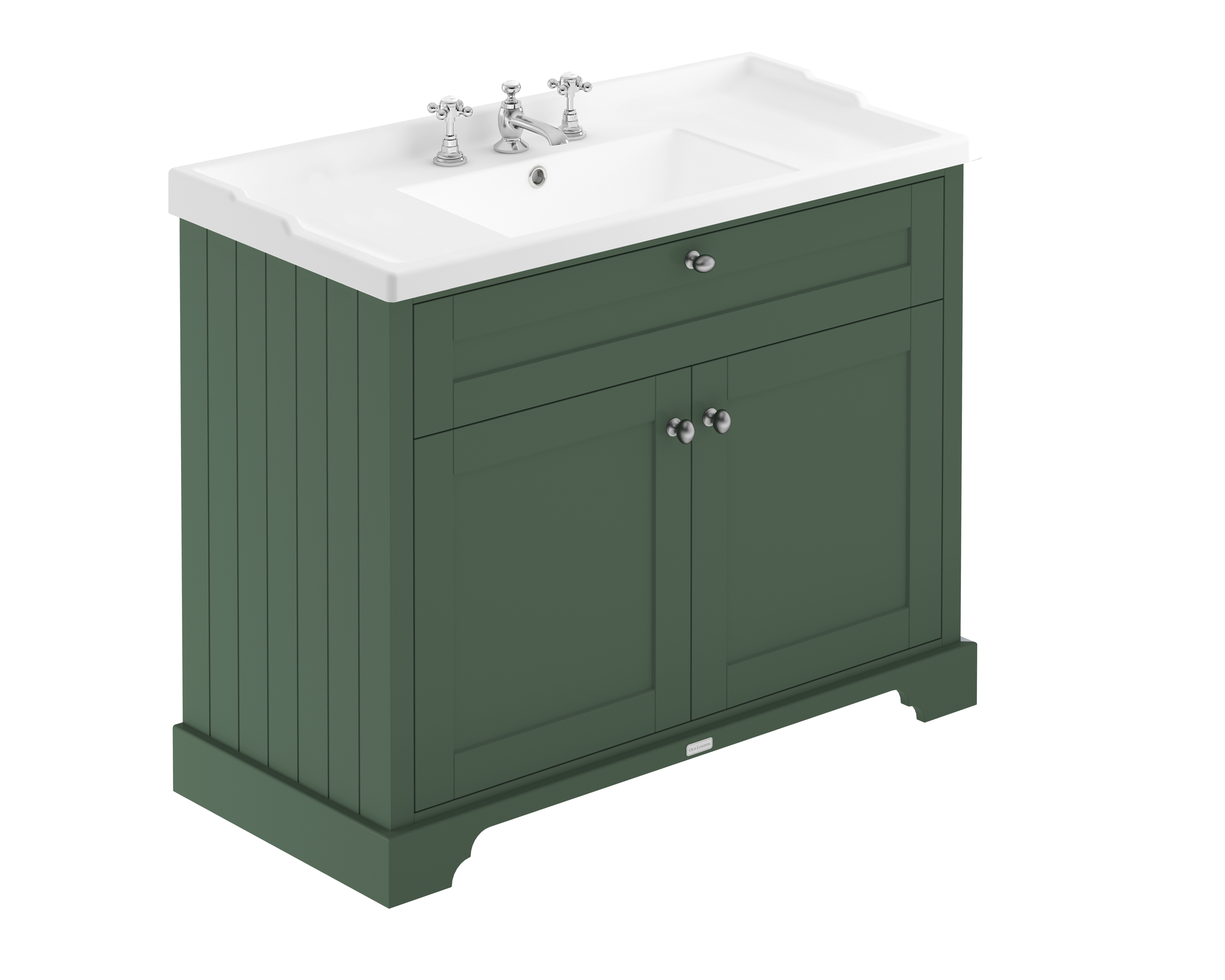 Hudson Reed Old London Hunter Green 1000mm Vanity Unit and Basin 3TH LOF837