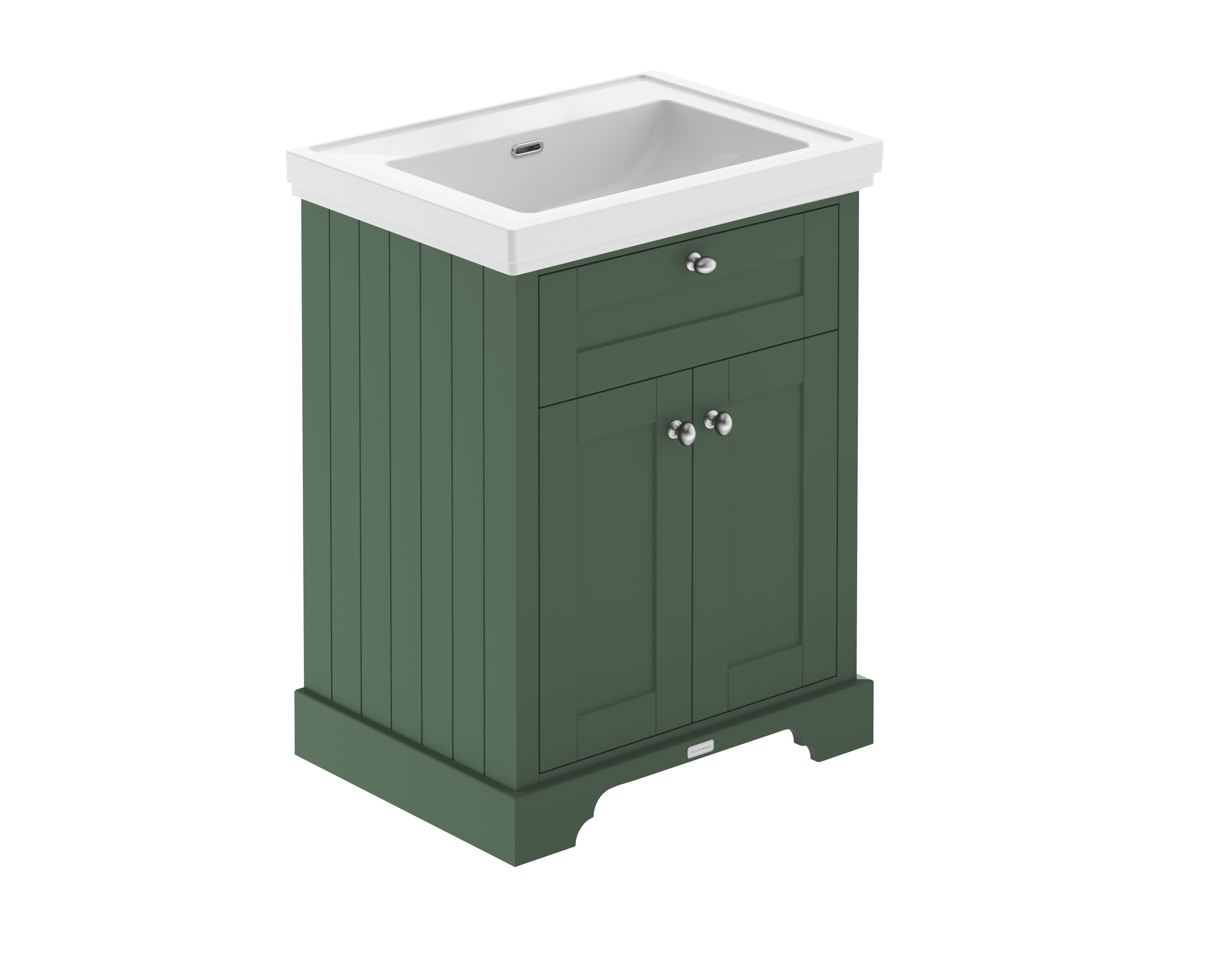 Hudson Reed Old London Hunter Green 600mm 2 Door Vanity Unit and Classic Basin 0TH LOF844