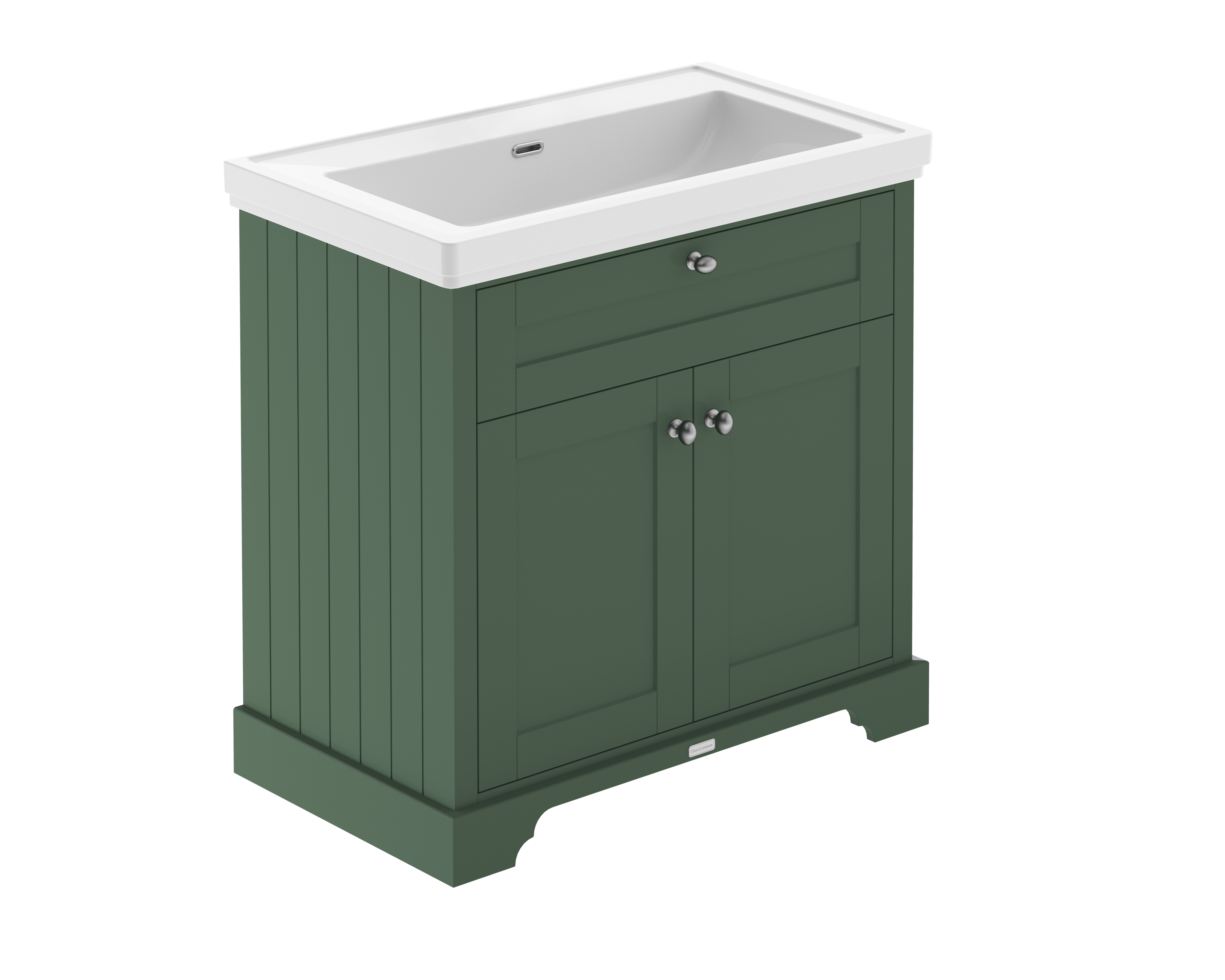 Hudson Reed Old London Hunter Green 800mm 2 Door Vanity Unit and Classic Basin 0TH LOF846