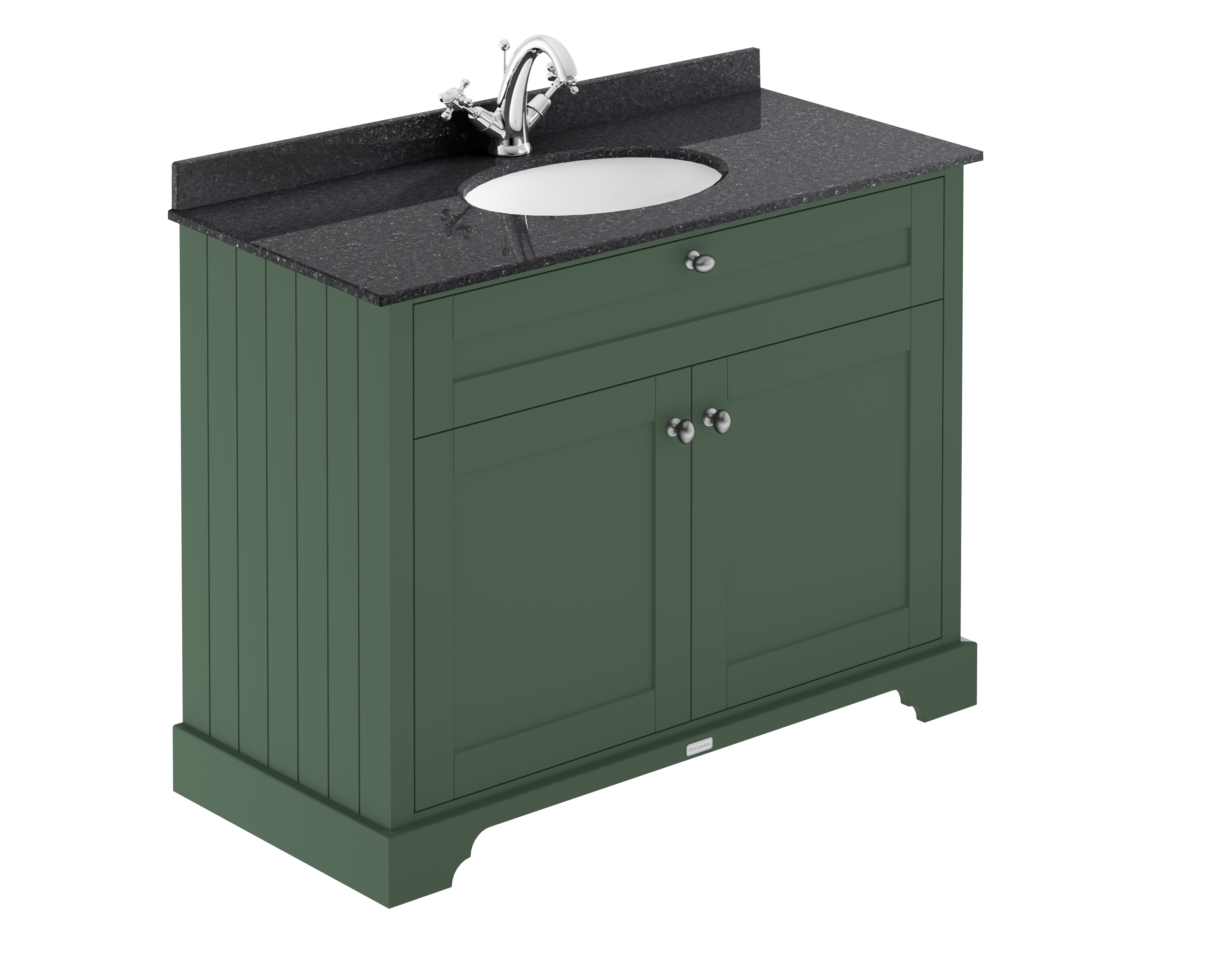 Hudson Reed Old London Hunter Green 1000mm Vanity Unit and Marble Top 1TH LOF876