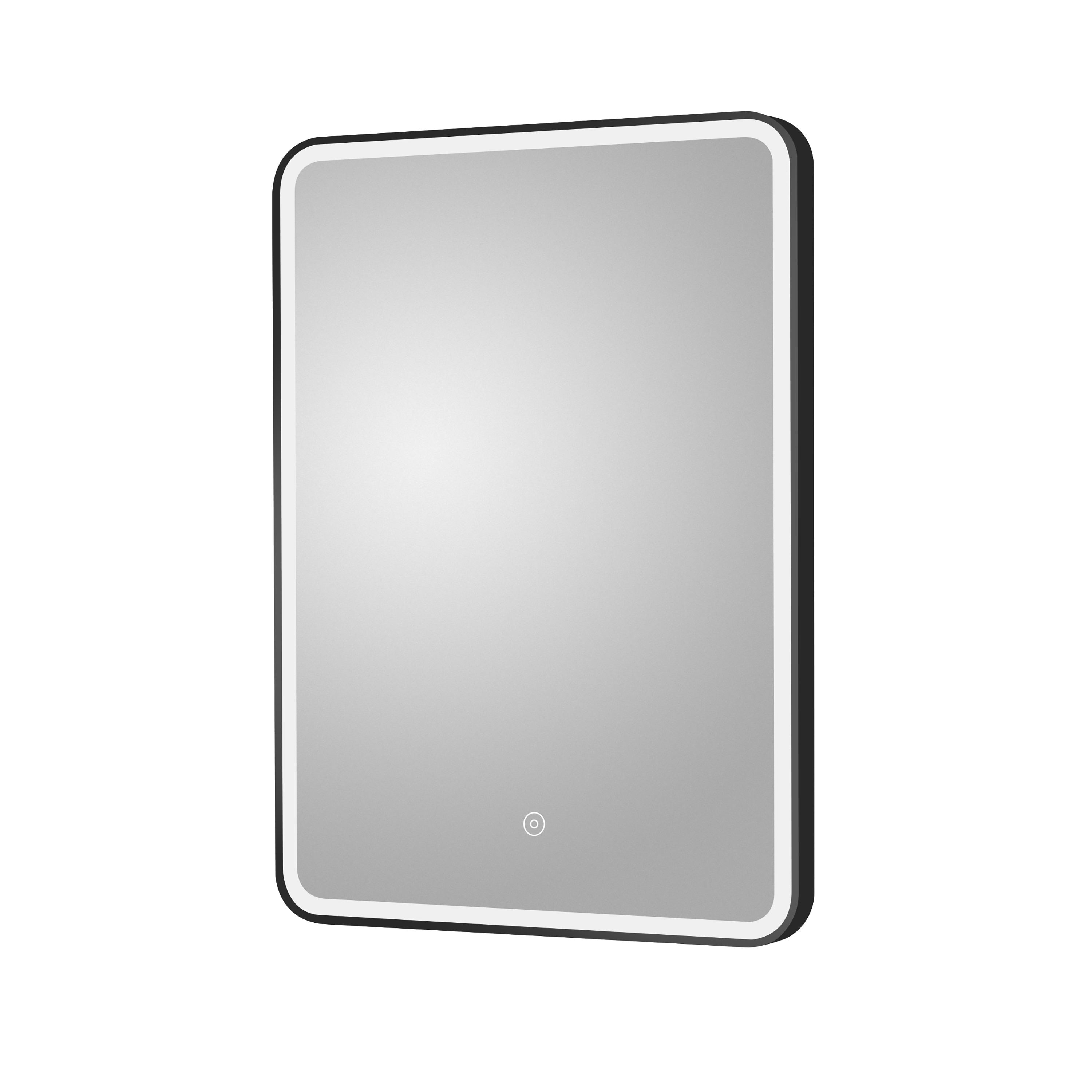 Hudson Reed Nuie Framed LED Touch Sensor Mirror Matt Black 700 x 500 LQ701