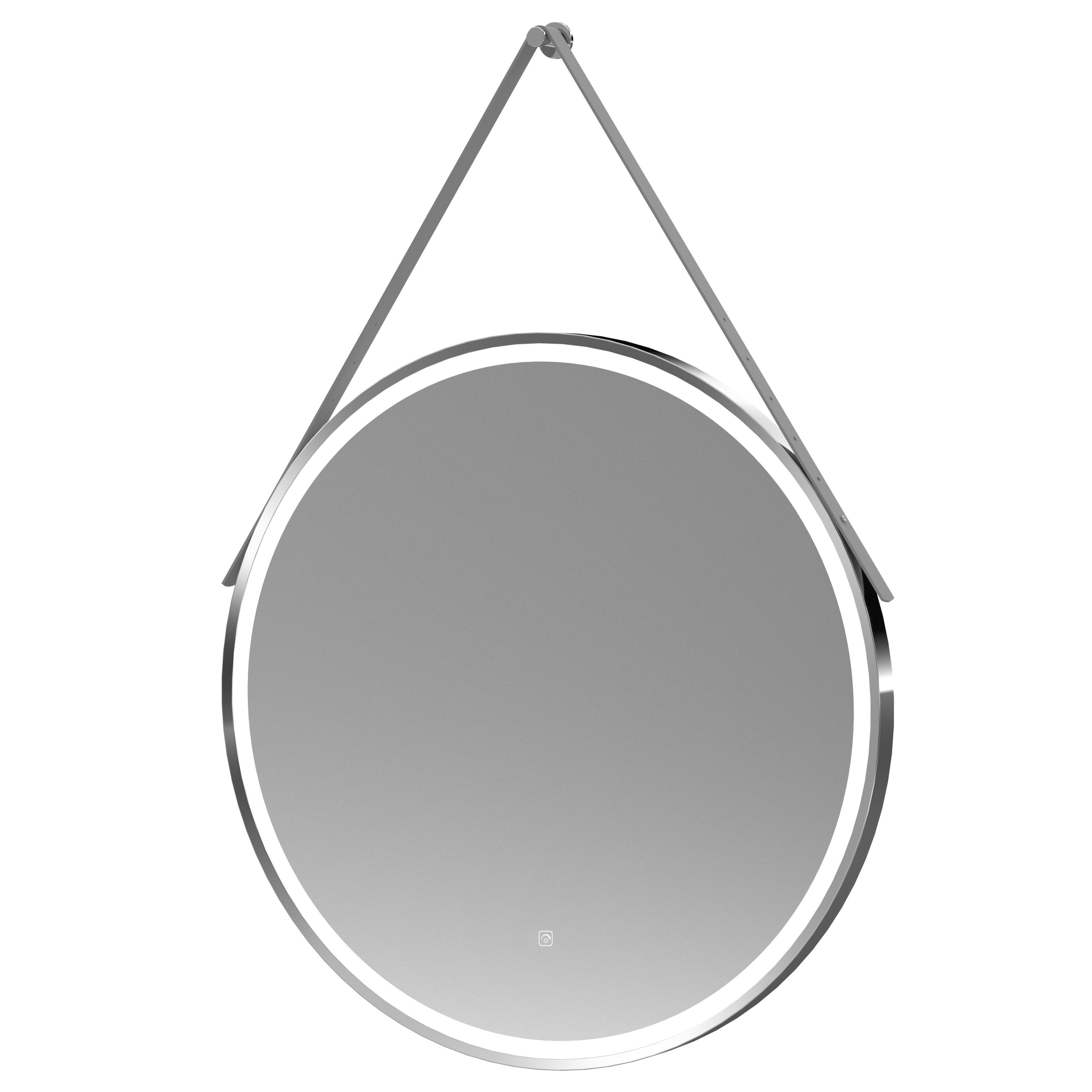 Hudson Reed Nuie Framed LED Touch Sensor Mirror Chrome 800mm Round Illuminated LQ723