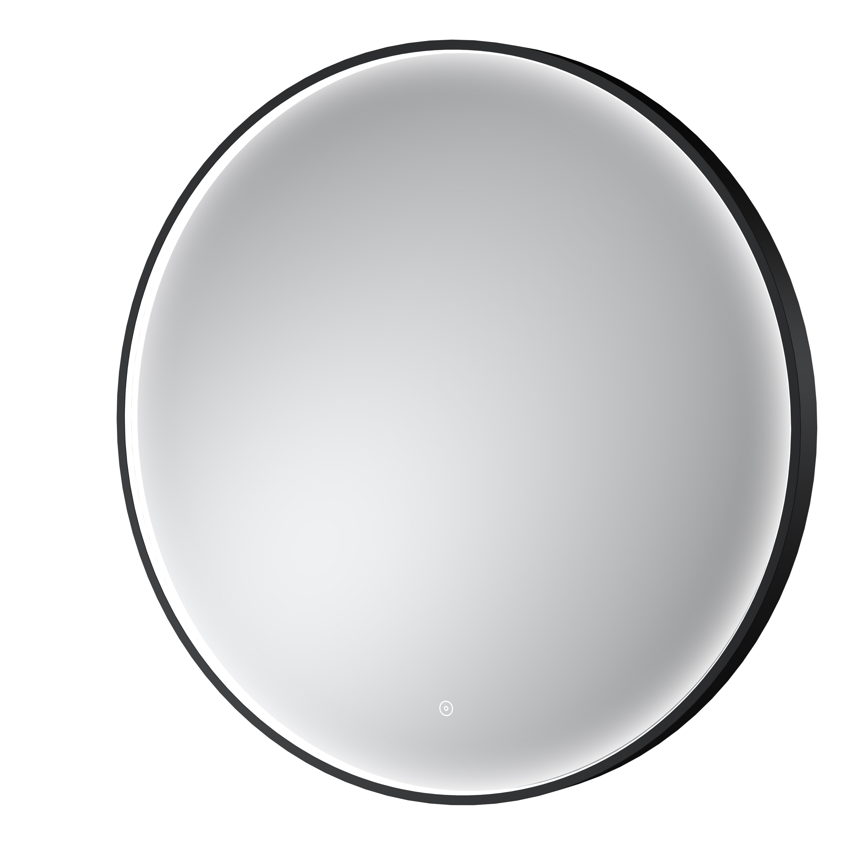 Hudson Reed Nuie Mensa Black Frame LED Mirror 800mm LQ751