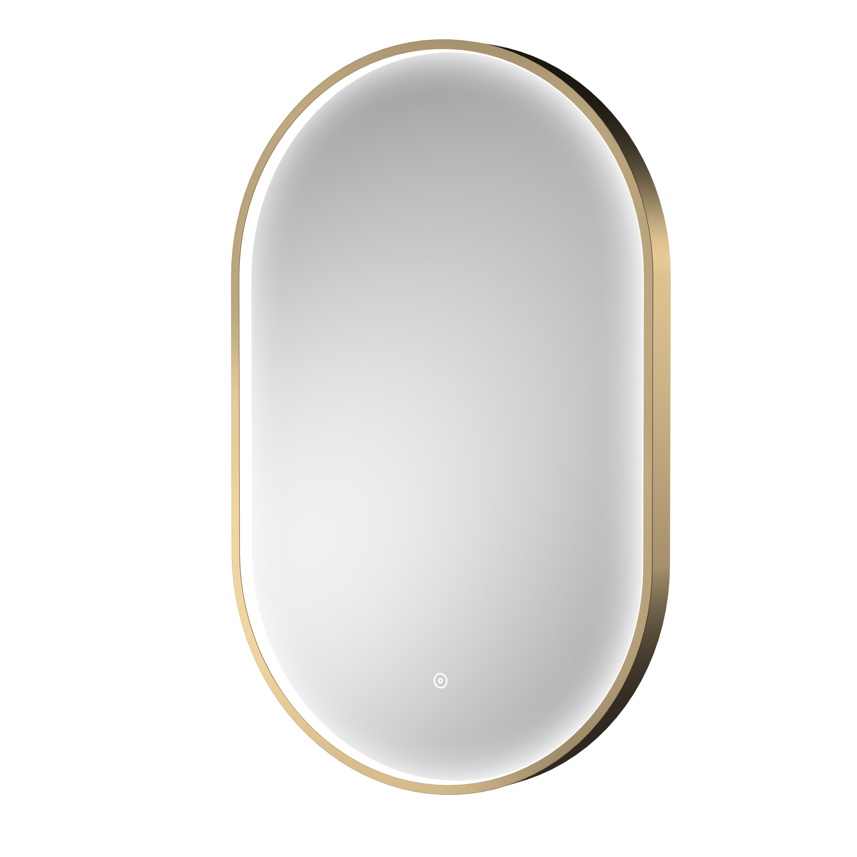 Hudson Reed Nuie Columba Brushed Brass Frame LED Mirror 800 x 500mm LQ762