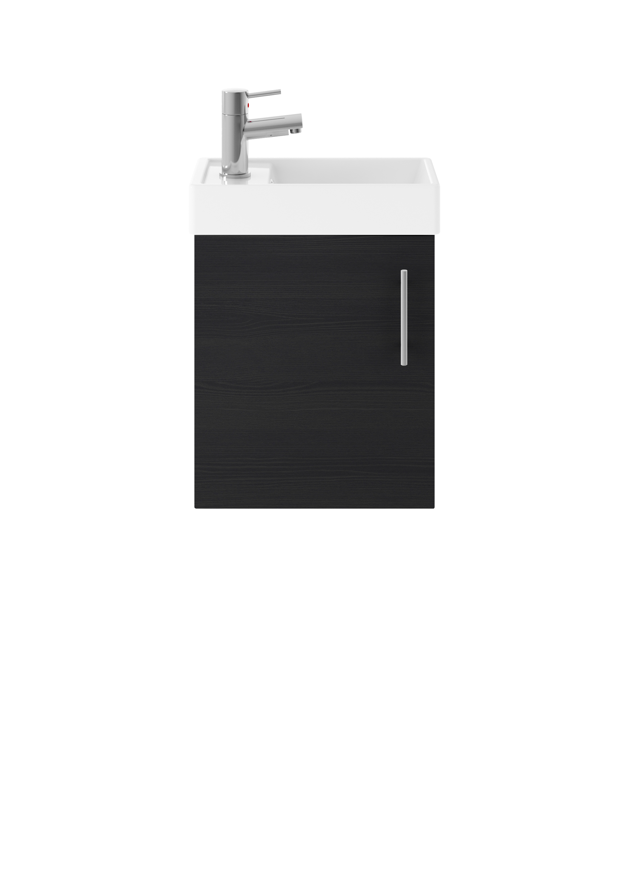 Nuie Vault Charcoal Black 400mm Wall Hung Vanity Unit and Basin MIN010