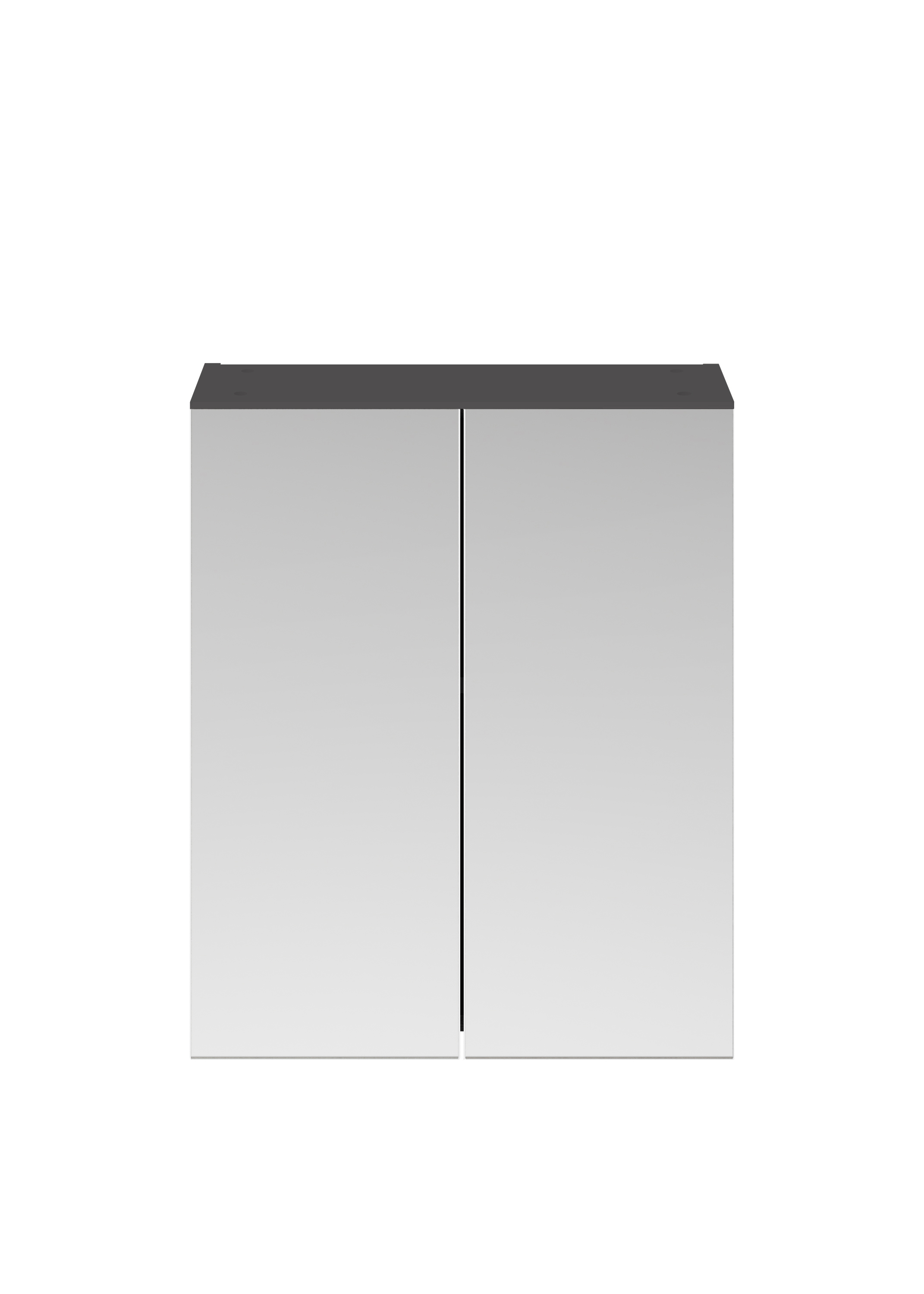 Nuie Athena Gloss Grey 600mm Mirror Unit 50 50 MOC323