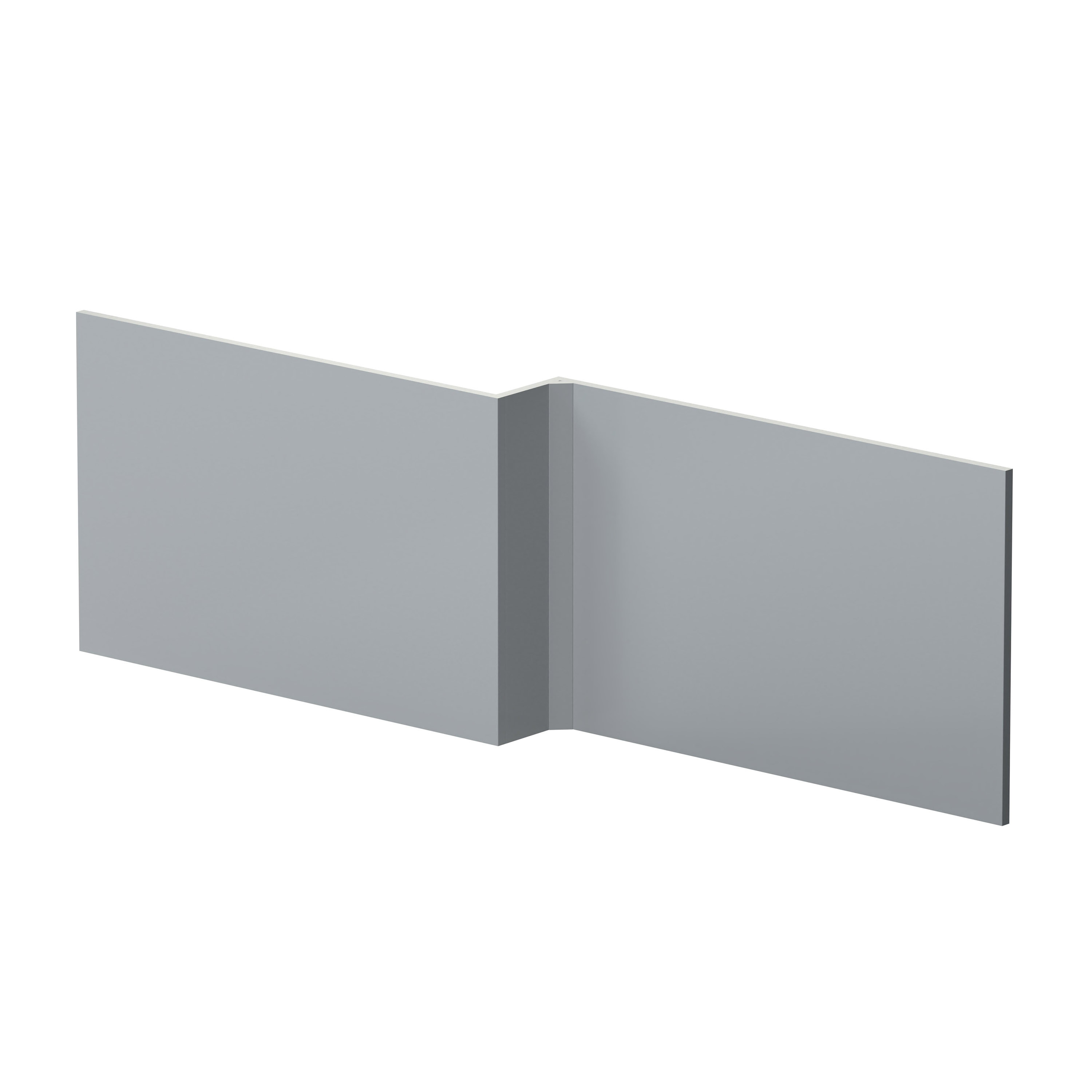 Hudson Reed Nuie Urban Satin Grey 1700mm Square Shower Bath Front Panel MOF273